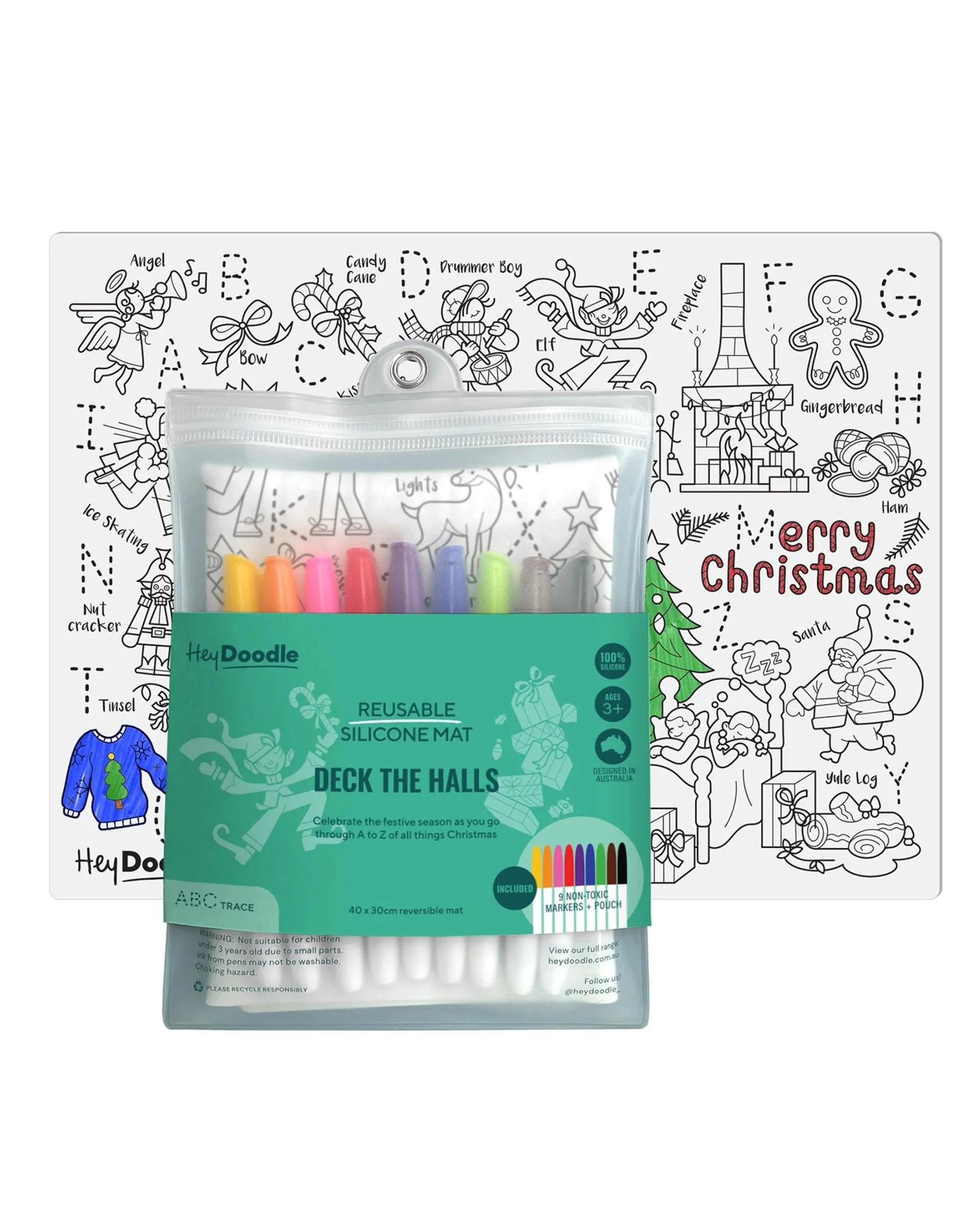 HeyDoodle Mats ABC Deck The Halls