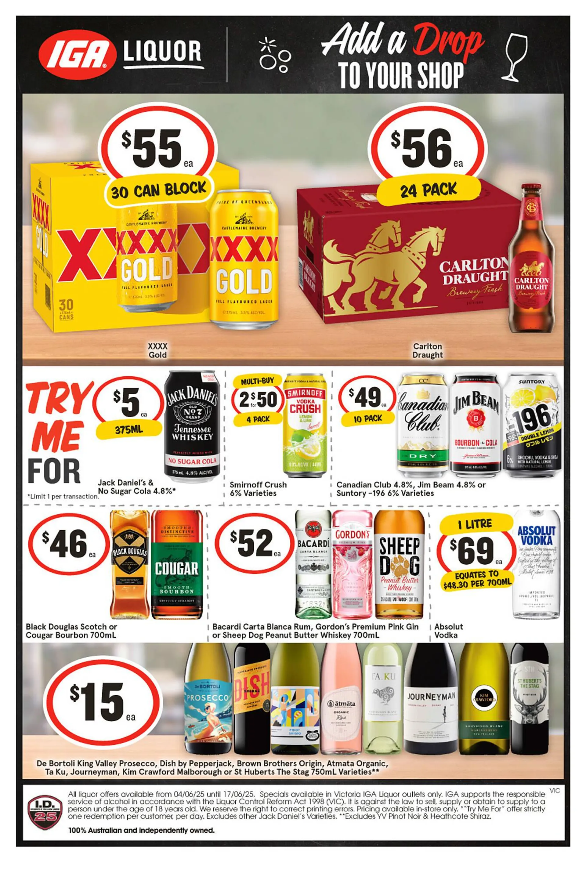 IGA Liquor catalogue - Catalogue valid from 4 June to 10 June 2025 - page 1