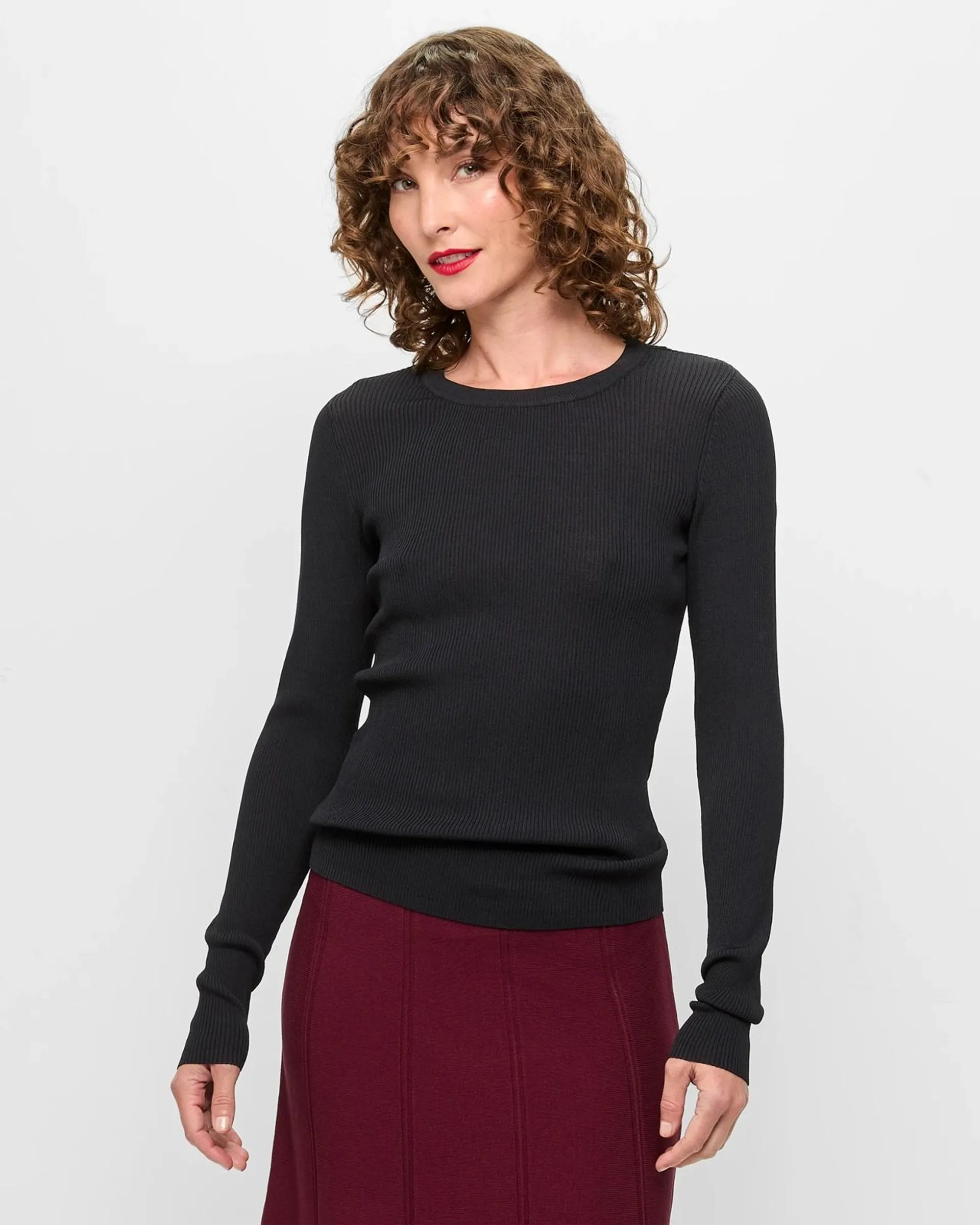 Ultimate Crew Knit Top - Preview - Black