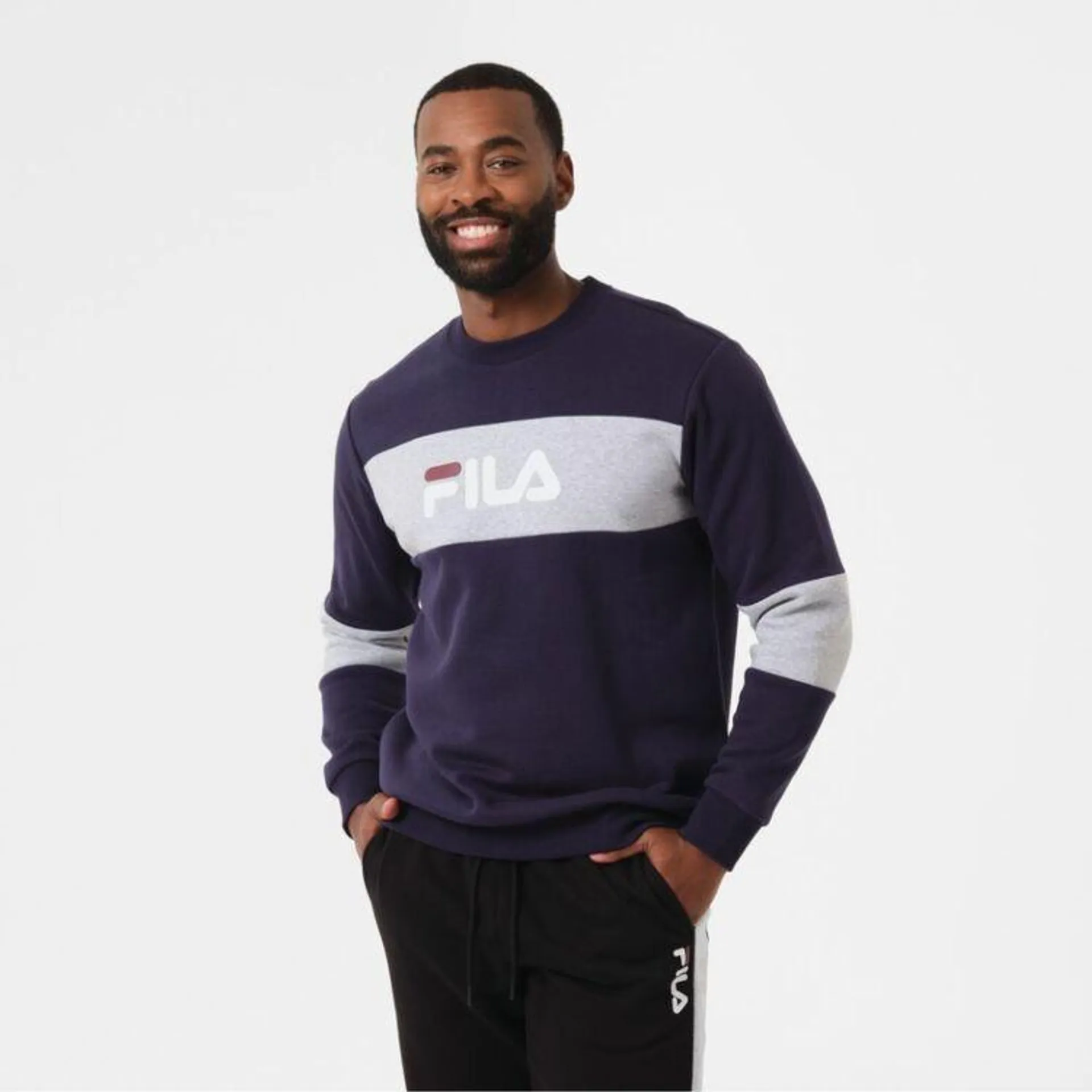 FILA Men's Richard Cotton Fleece New Navy