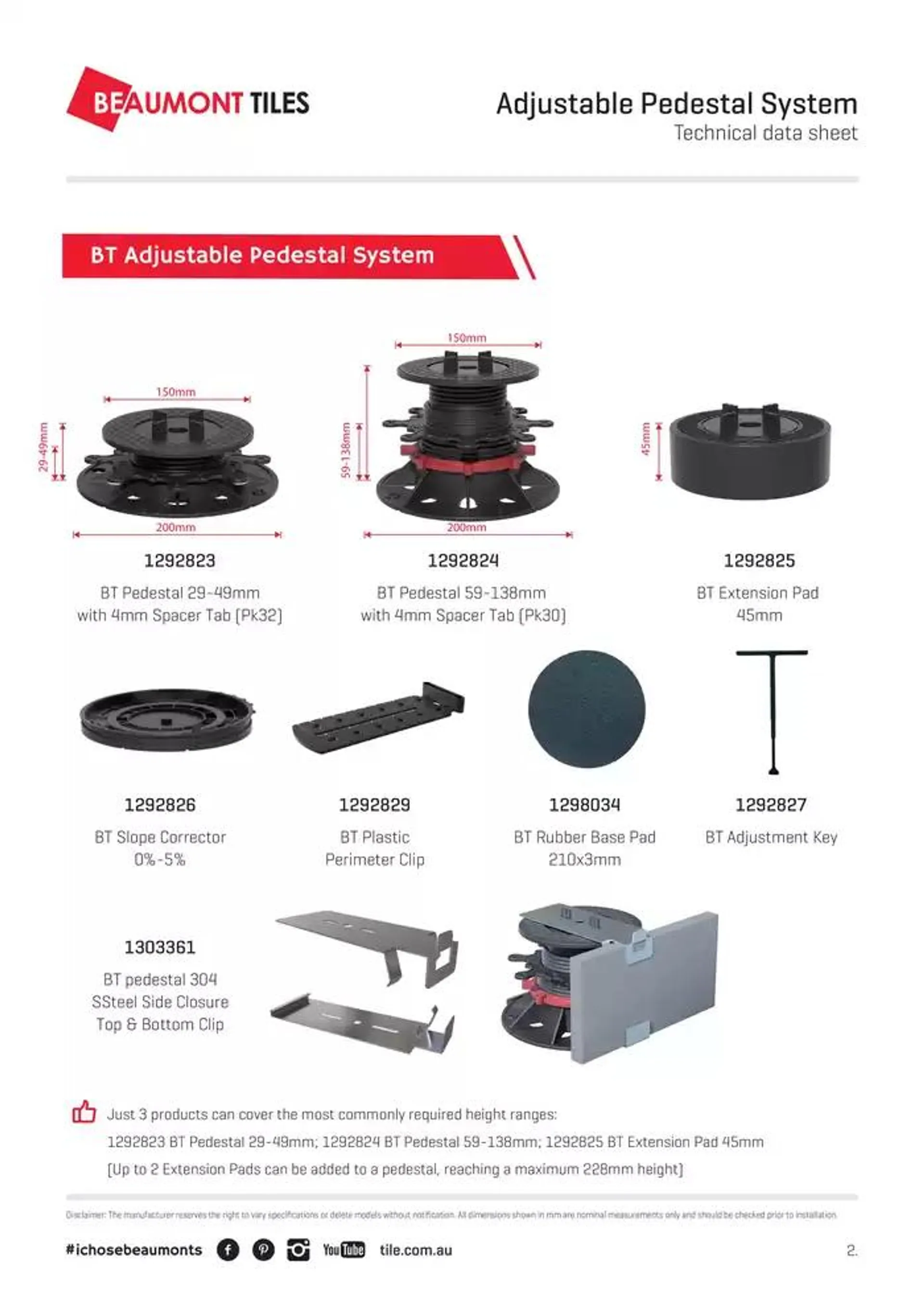 Adjustable Pedestals - Catalogue valid from 15 January to 31 January 2025 - page 2