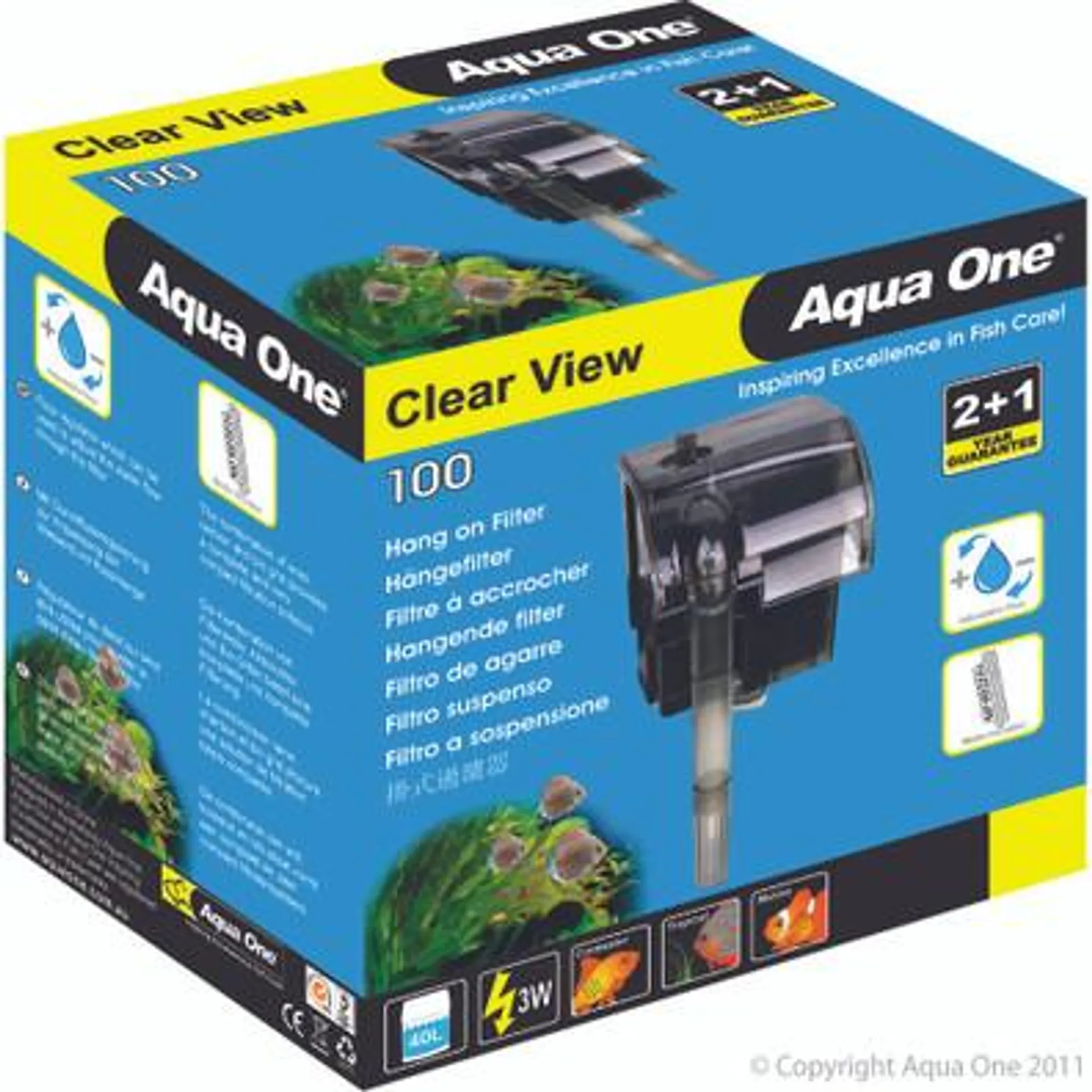 Aqua One ClearView 100 Hang On Filter 180LH