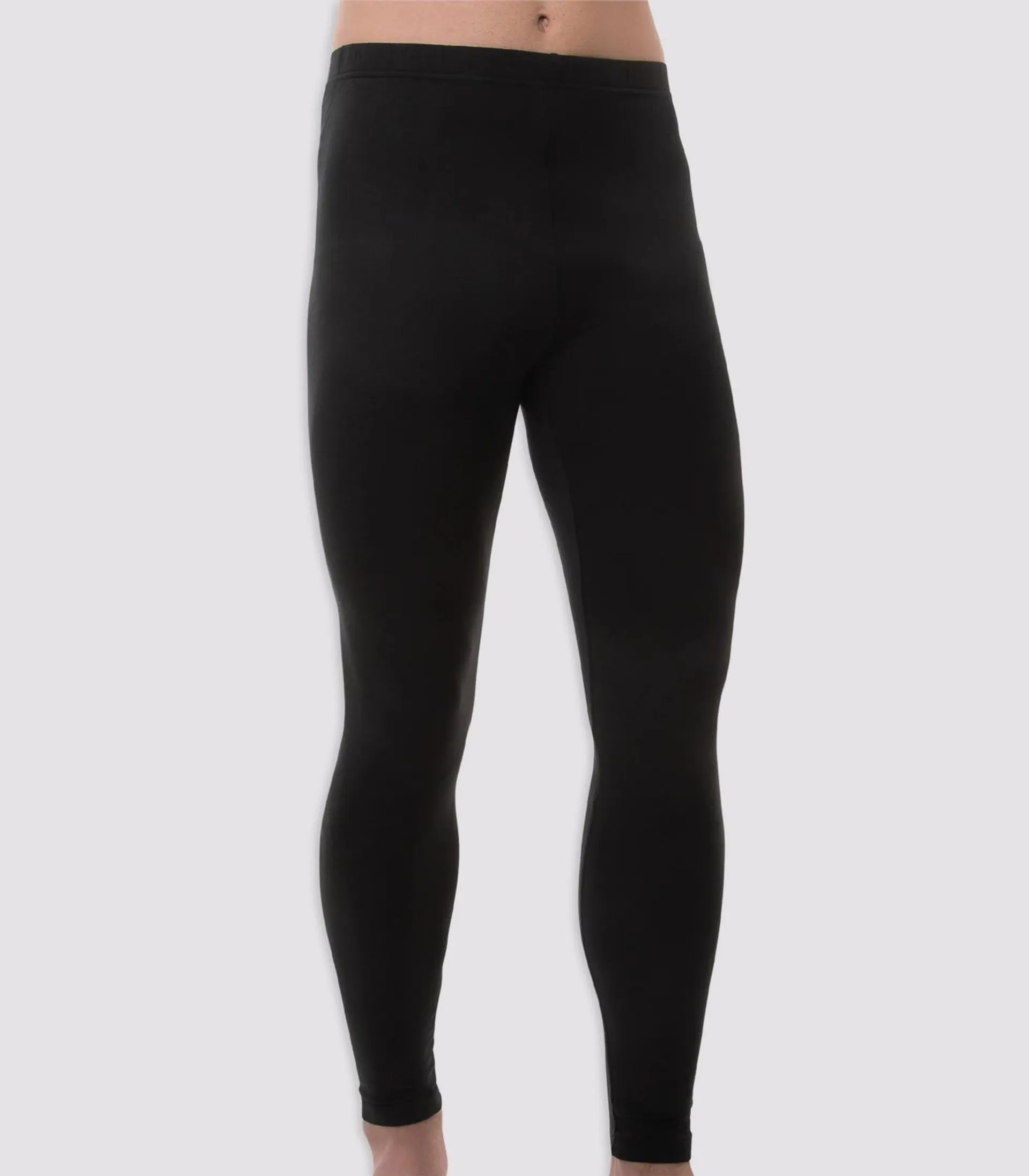 Underworks Heat BodsTM Men's Heat Retention Thermal Long John - Black