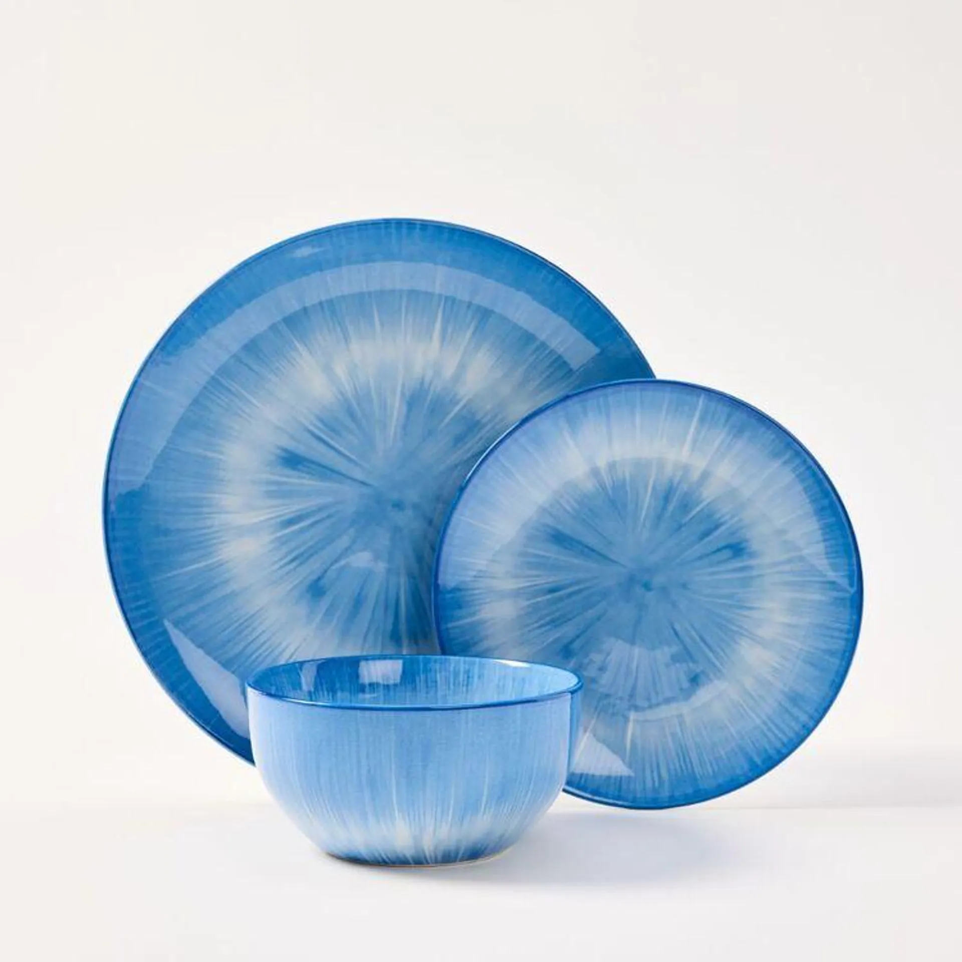 Soren Kendall 12-Piece Dinner Set Blue 12 Piece