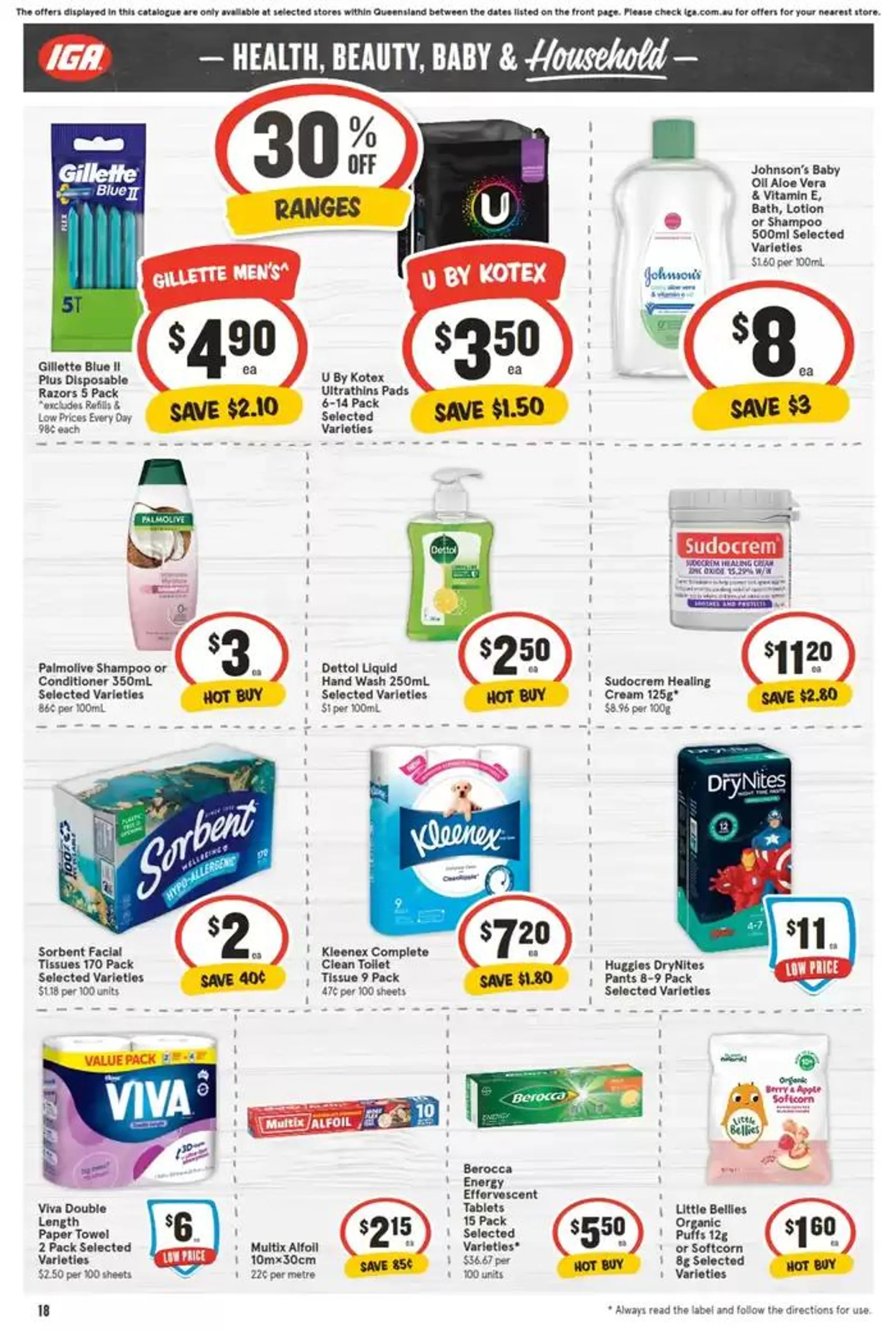 IGA - 1/2 Price - 02/10 - Catalogue valid from 2 October to 8 October 2024 - page 18