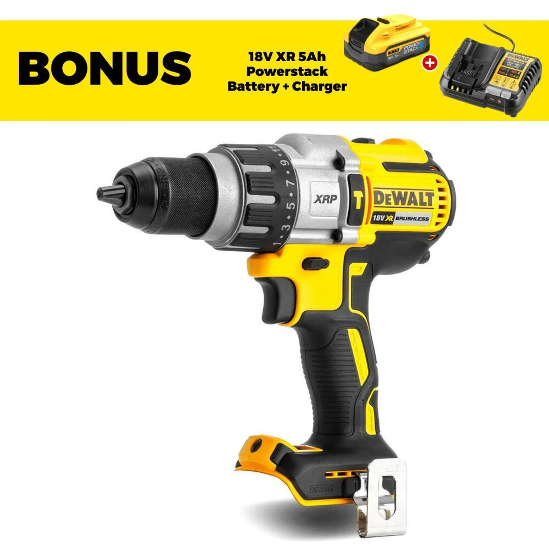 DeWalt DCD996N-XE 18V Li-ion XRP Cordless Brushless Hammer Driver Drill - Skin Only