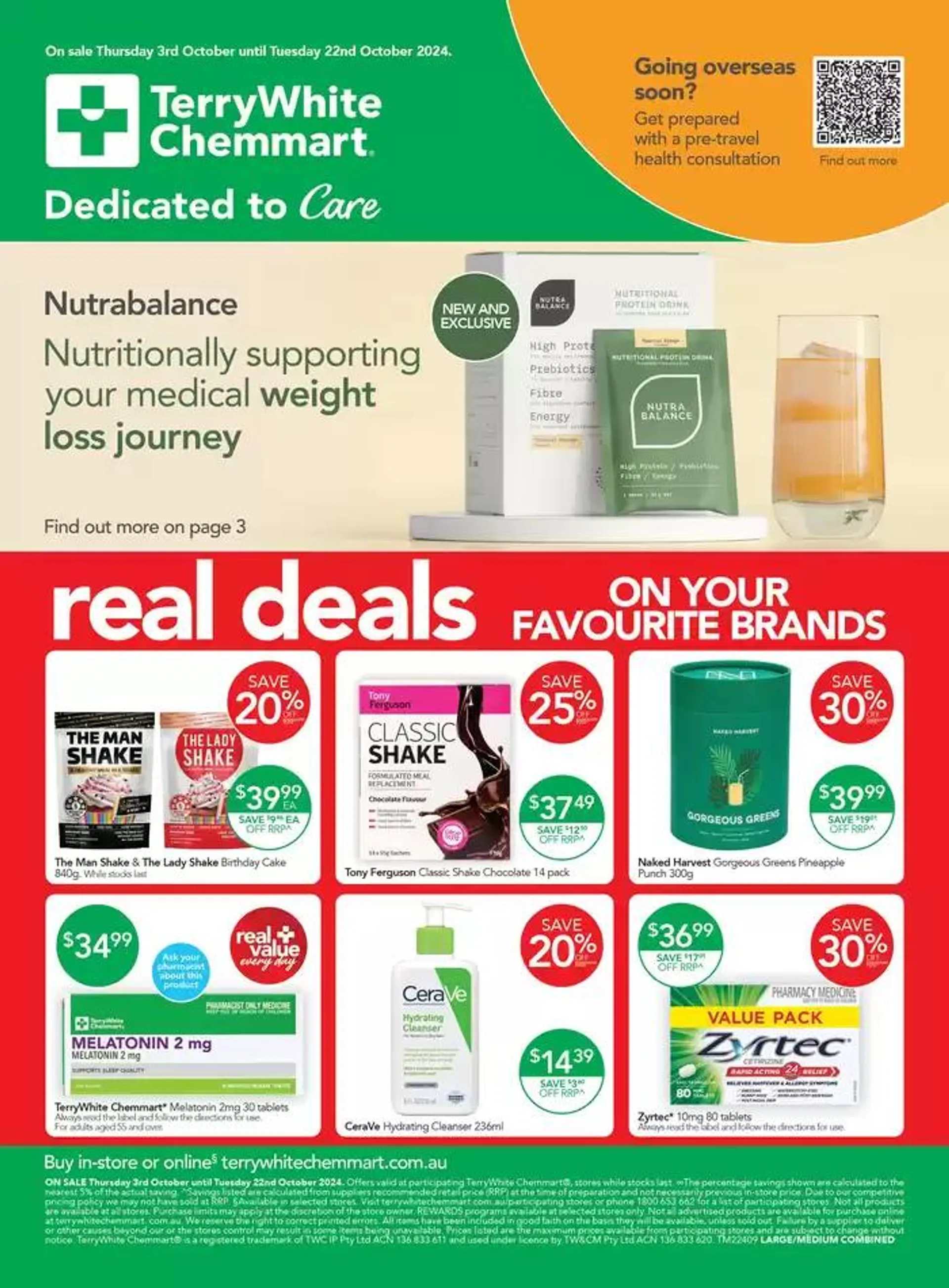 Real Deals On Your Favourite Brands - Catalogue valid from 3 October to 22 October 2024 - page 1