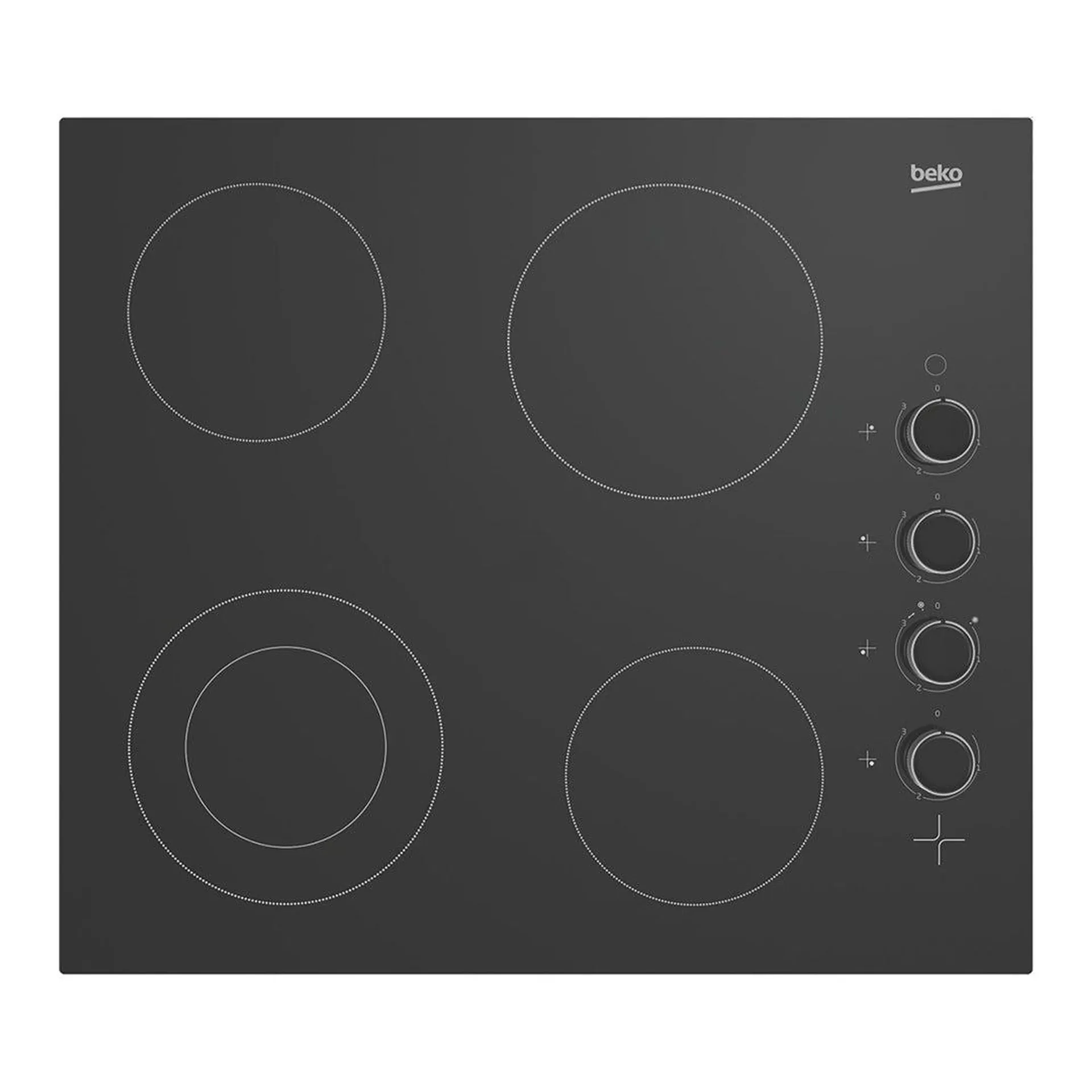 Beko 60cm 4 Zone Ceramic Cooktop