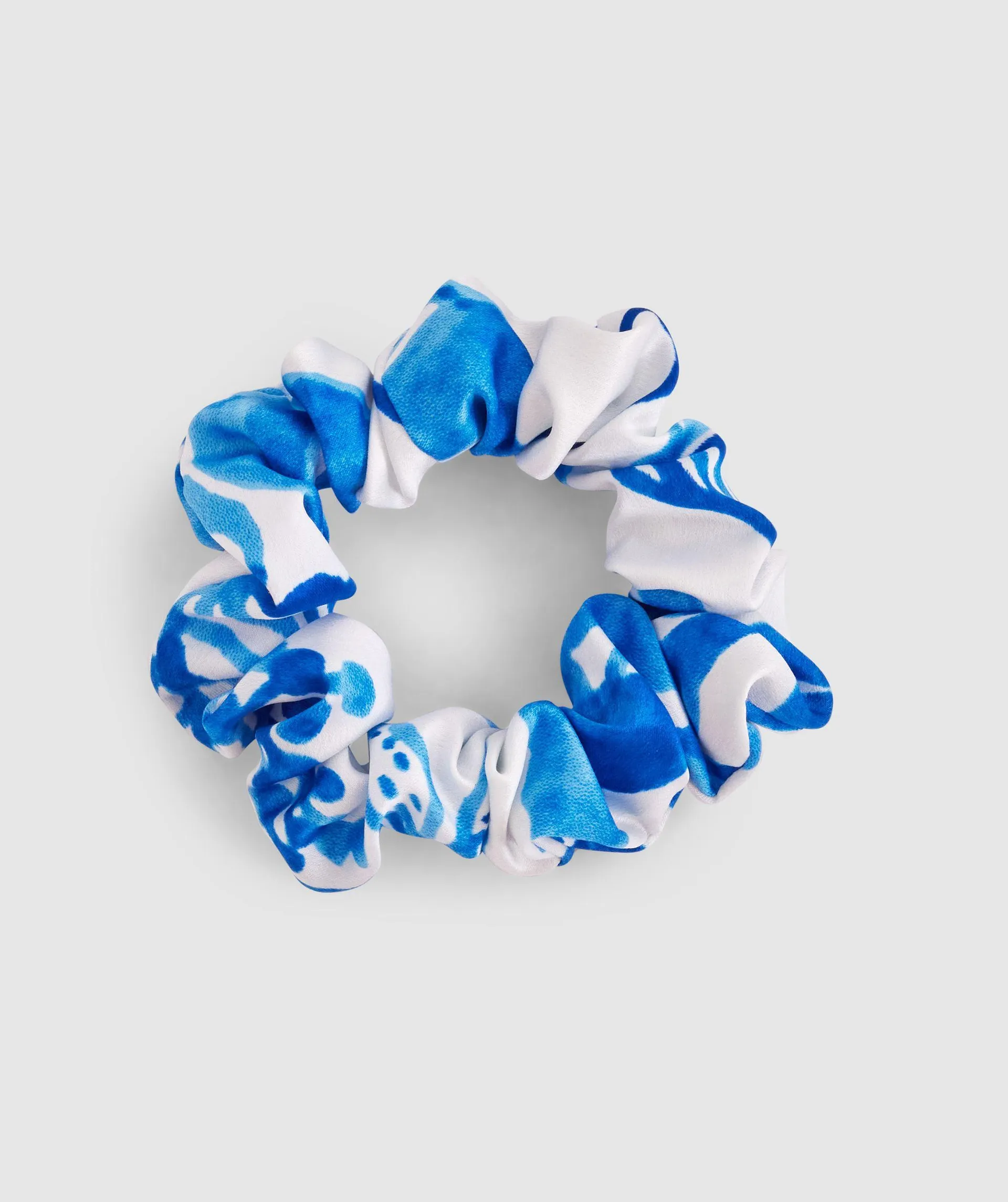 Blue Tropics Scrunchie - Cobalt