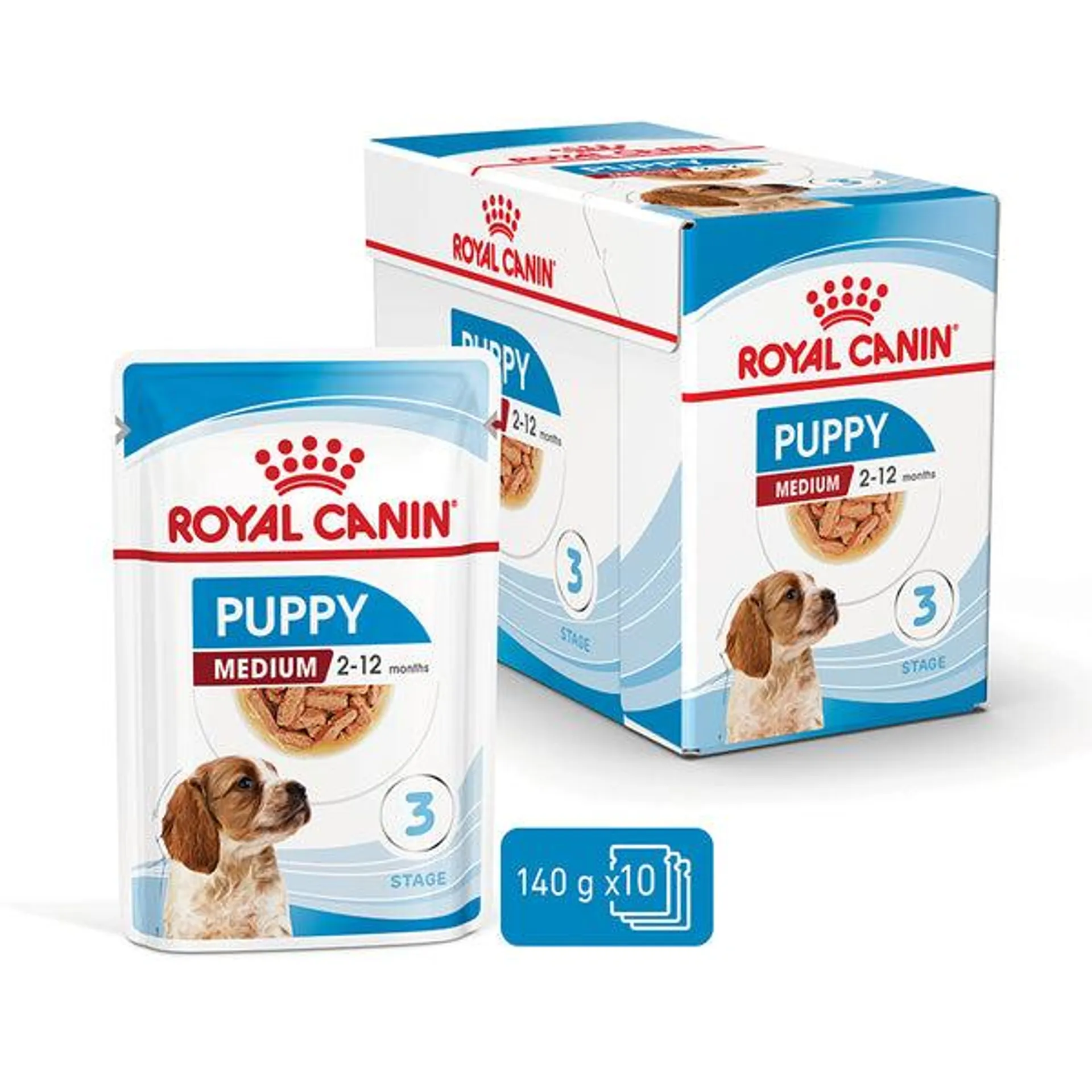 Royal Canin - Medium Puppy Dog Wet Food (140g x 10pk)