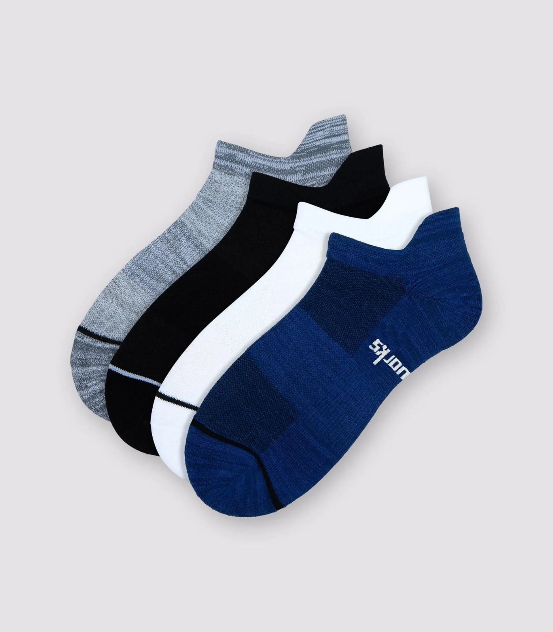 4 Pack Cushioned No Show Sport Heel Tab Socks - Underworks