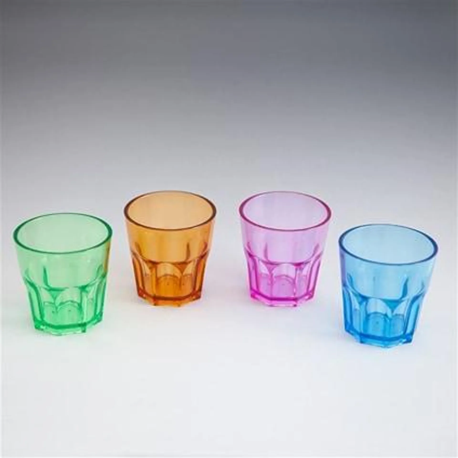 Set 4 Unbreakable Coloured Glasses