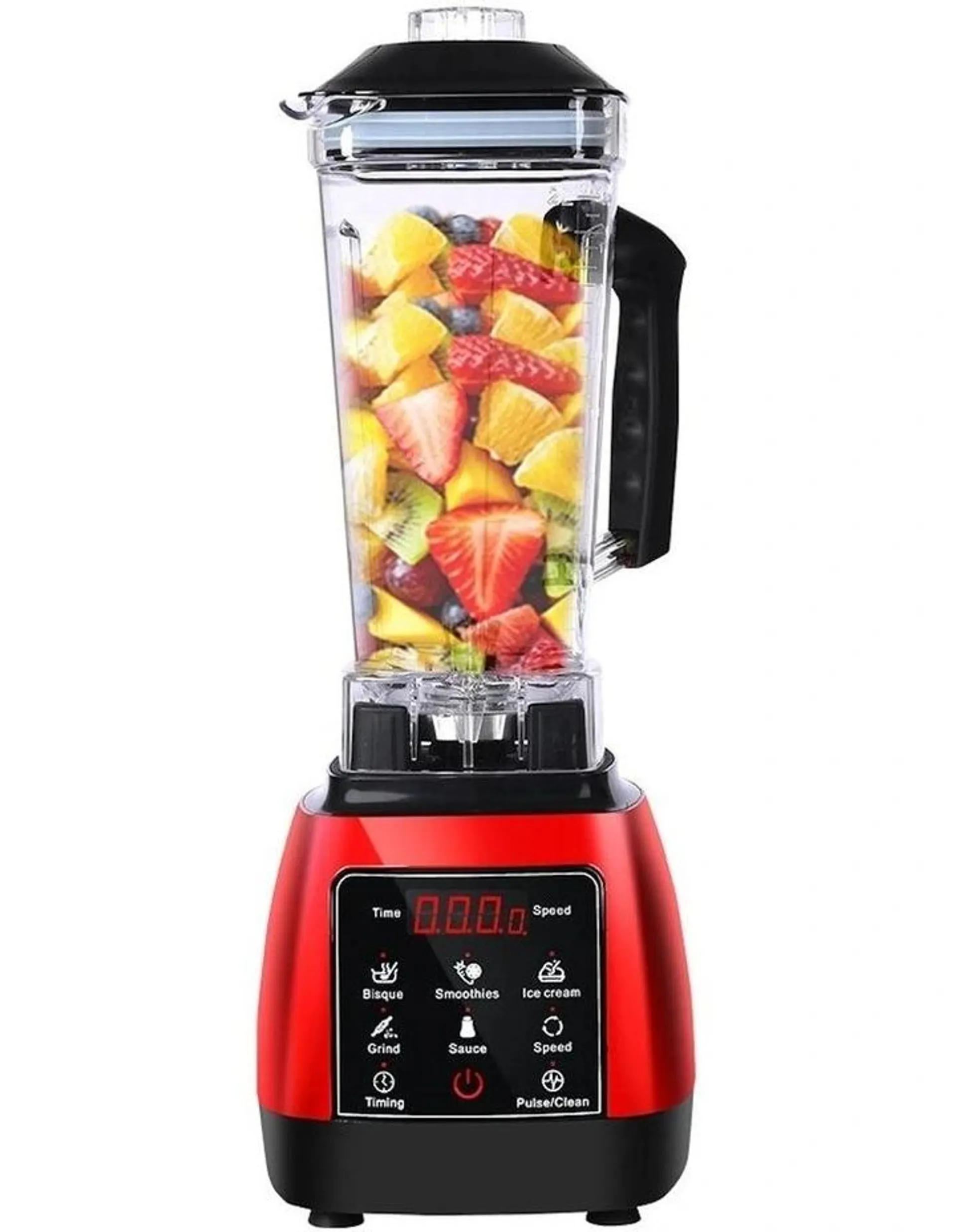 Commercial Blender Mixer Food Processor Juicer Smoothie Ice Crush in Red