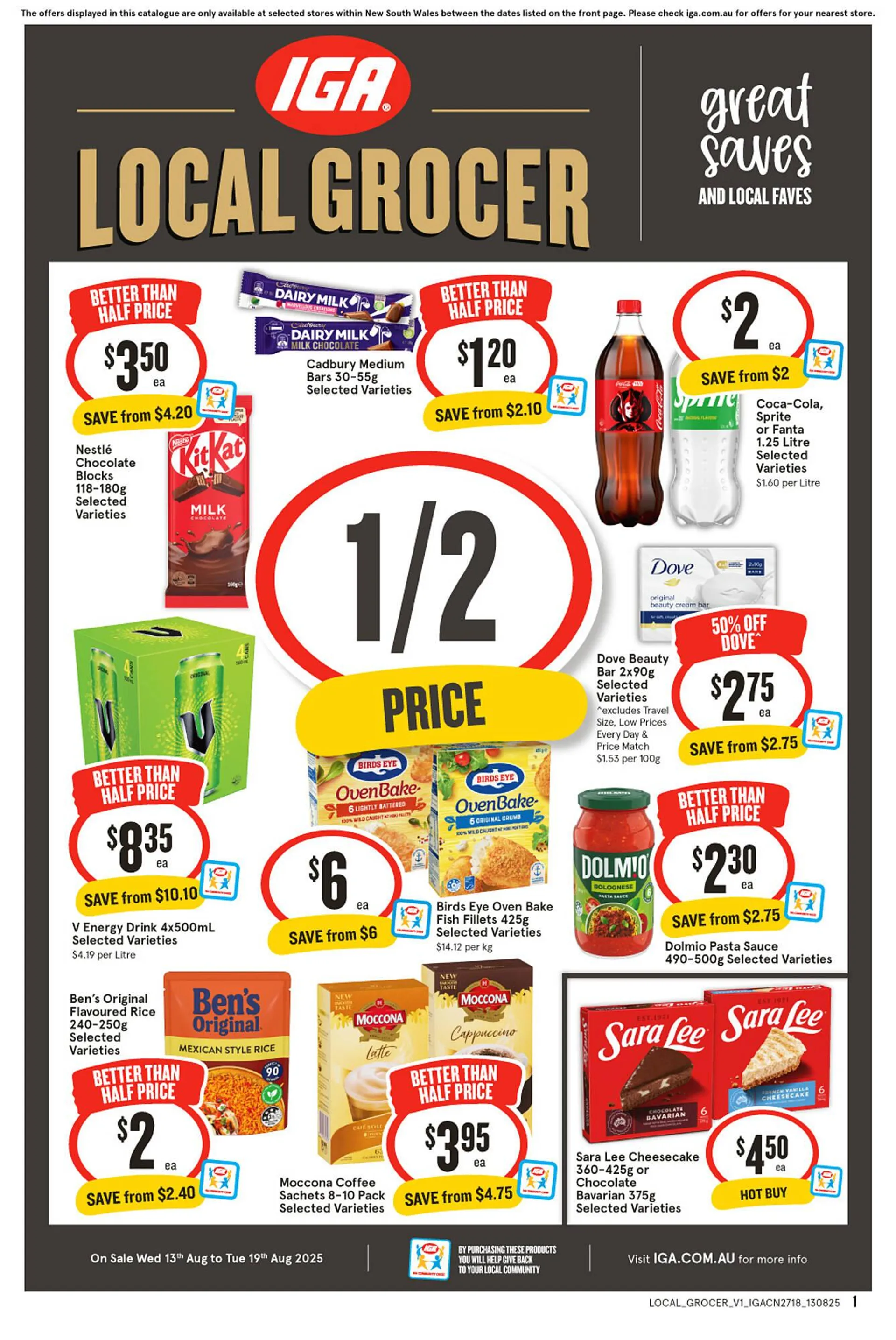 IGA catalogue - Catalogue valid from 13 August to 19 August 2025 - page 1
