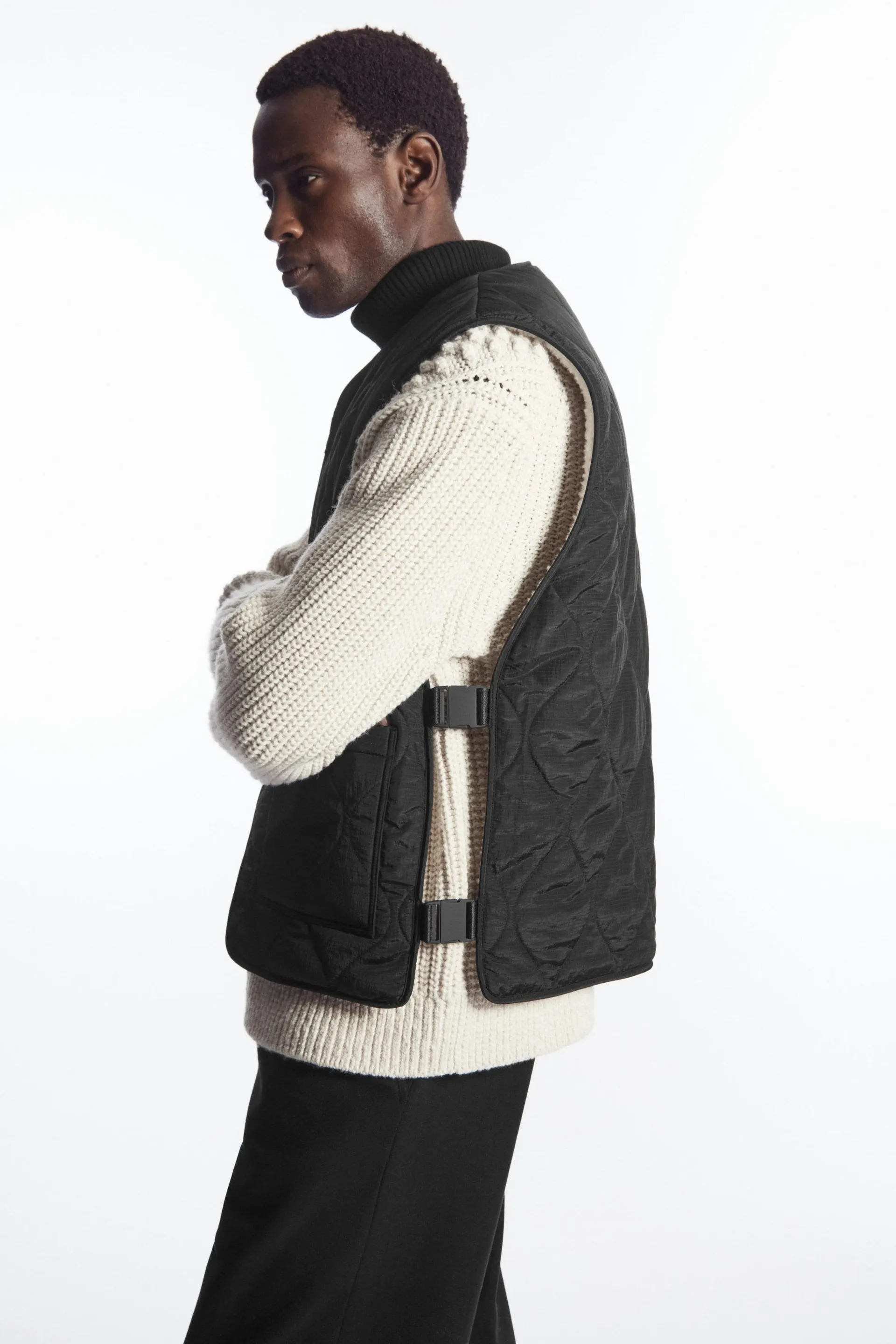 REVERSIBLE FLEECE-LINED UTILITY GILET