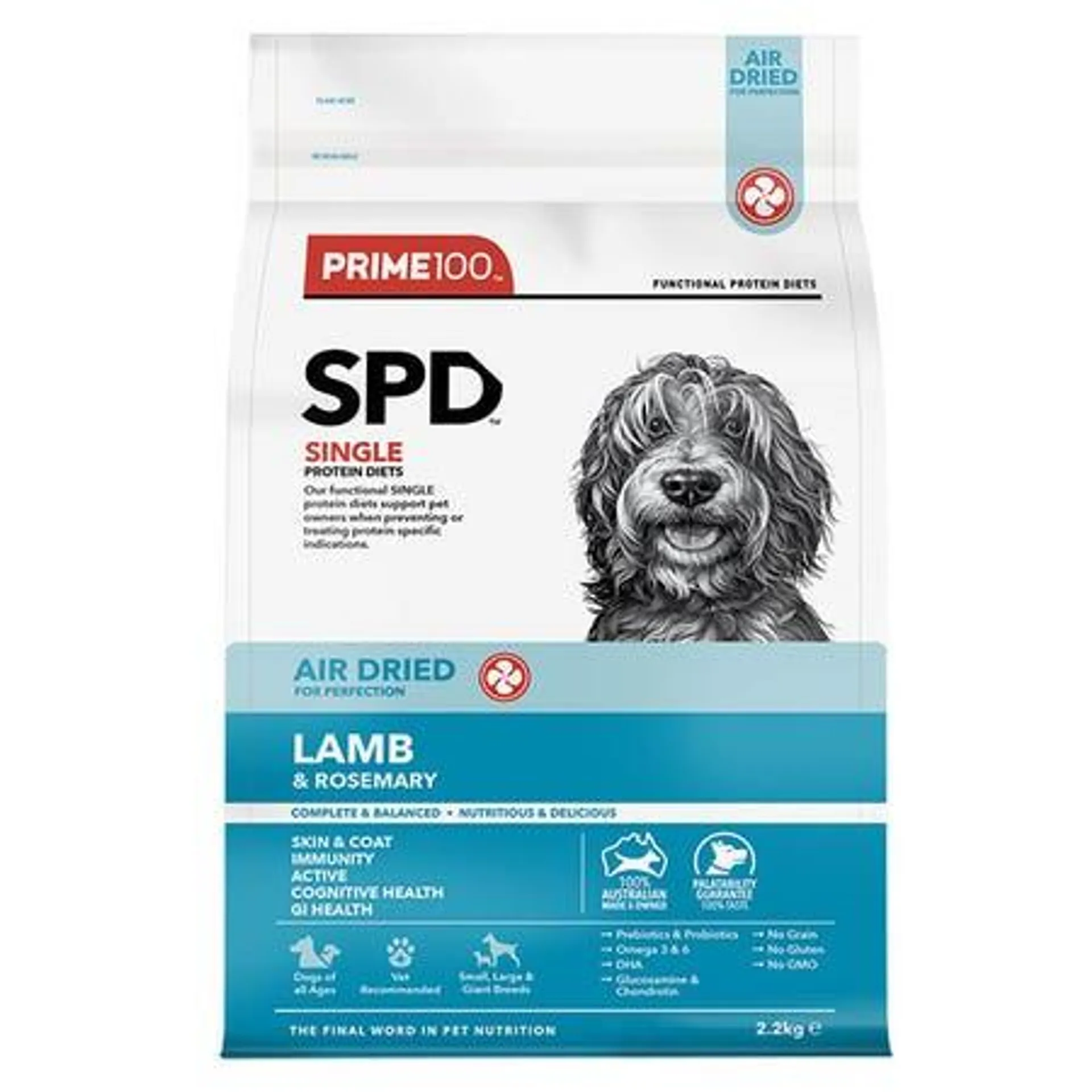 Prime100 Air Dried Lamb & Rosemary Adult Dog Food
