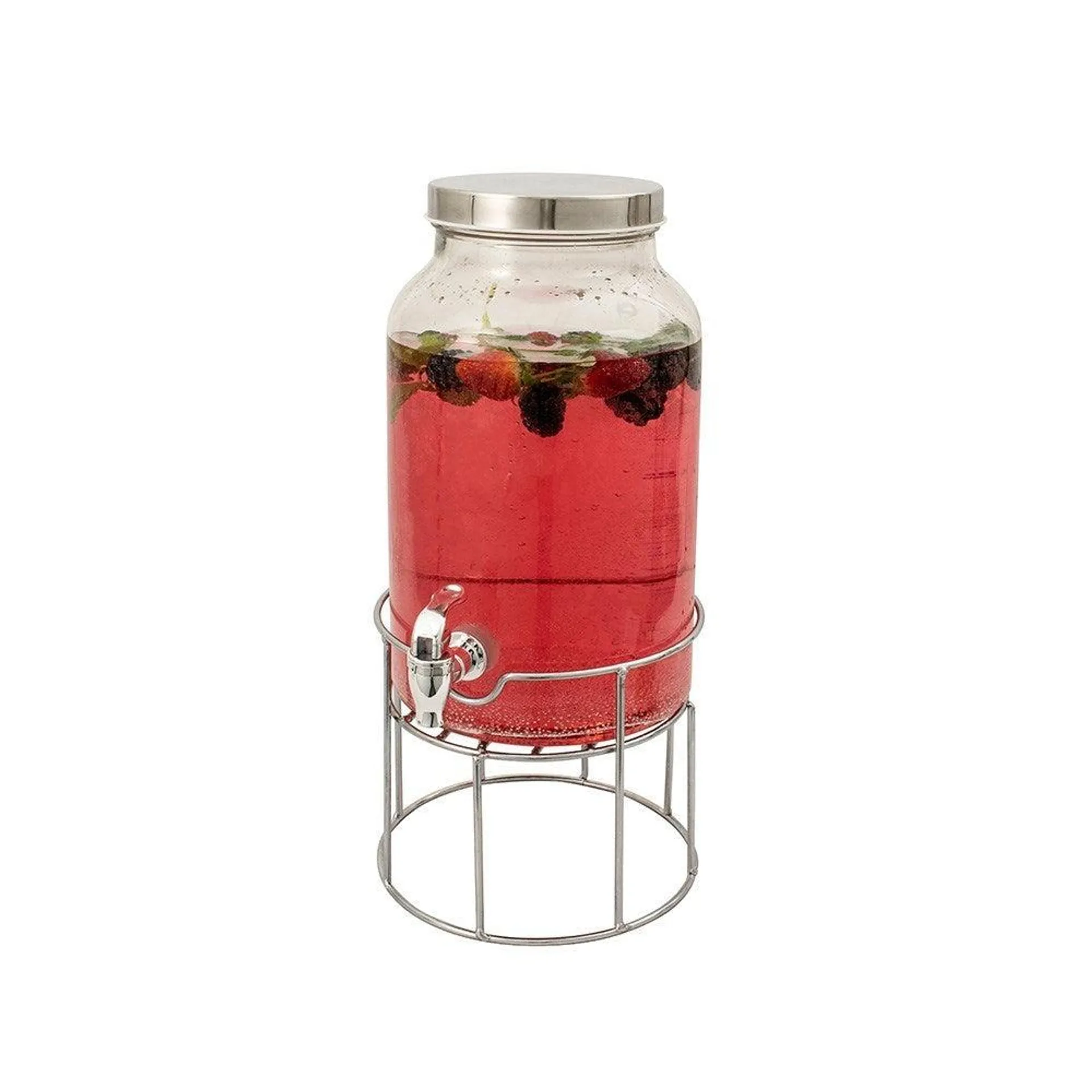 Serroni Glass Beverage Dispenser with Stand