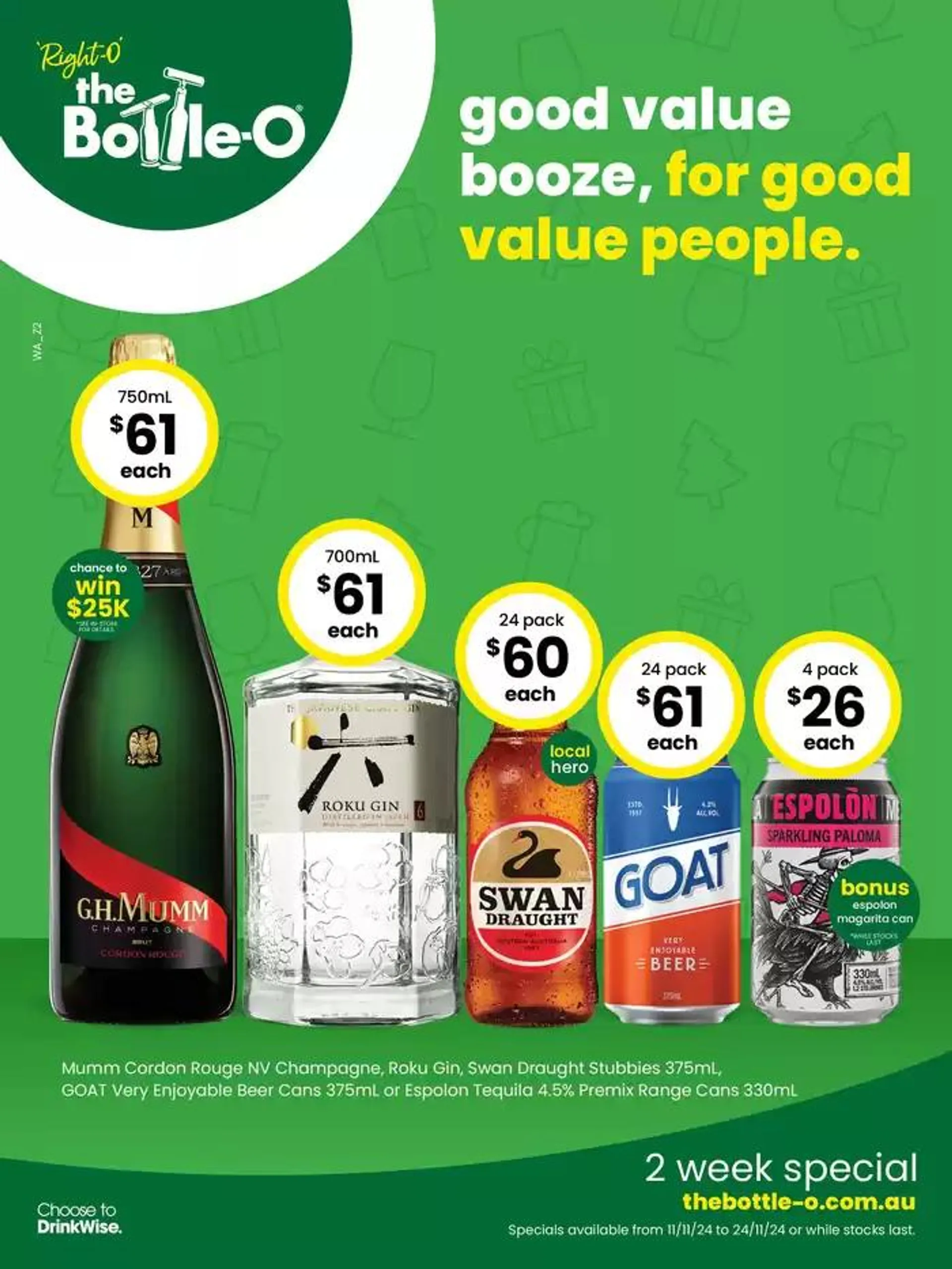 Good Value Booze, For Good Value People 11/11 - 1