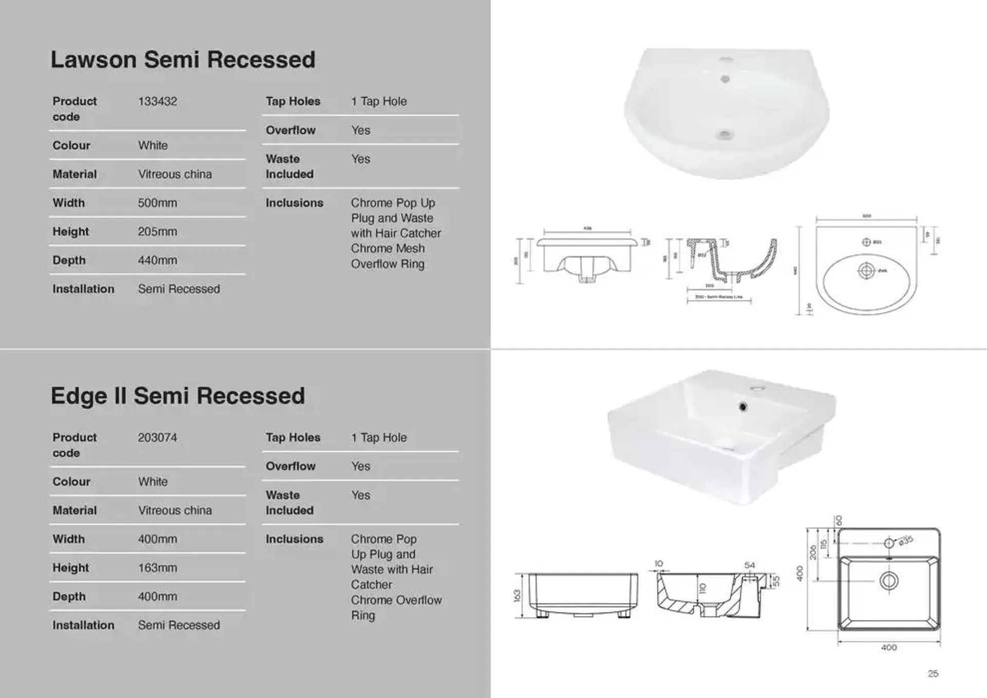 Raymor Brochure Basins 2025 - Catalogue valid from 24 December to 31 January 2025 - page 25