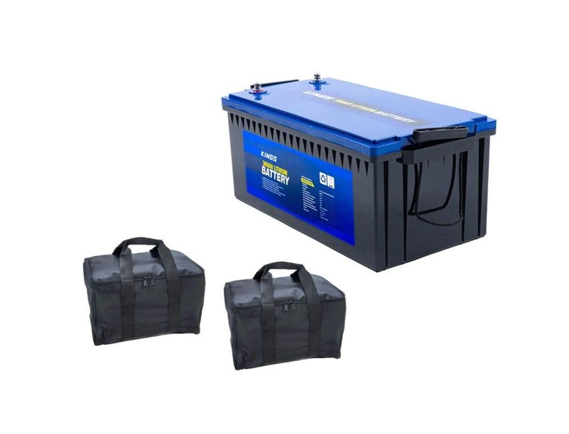 Kings 12V 300Ah Lithium Battery + 2 x Polyester Utility Bag