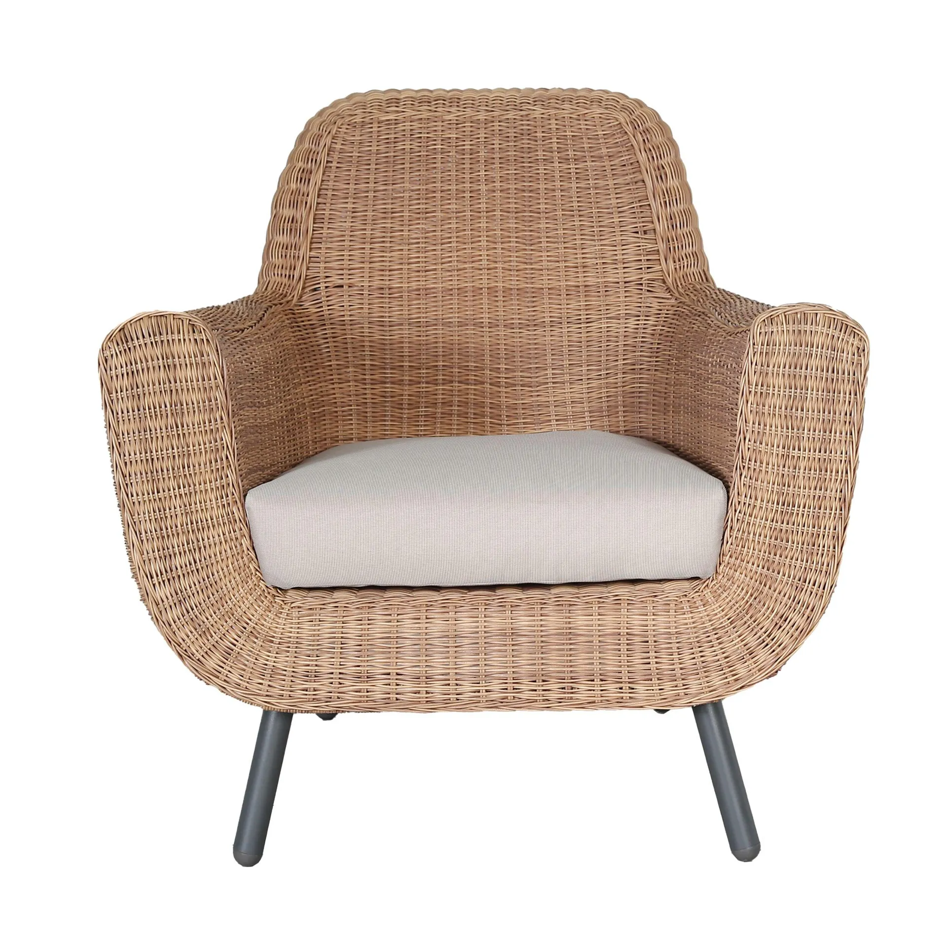 Chloe Wicker Occasional Chair Taupe