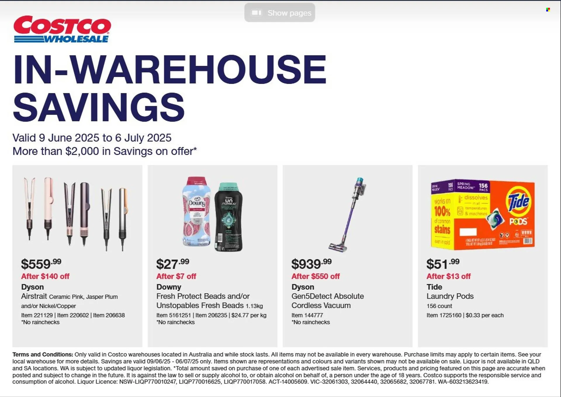 Costco catalogue - Catalogue valid from 9 June to 6 July 2025 - page 1