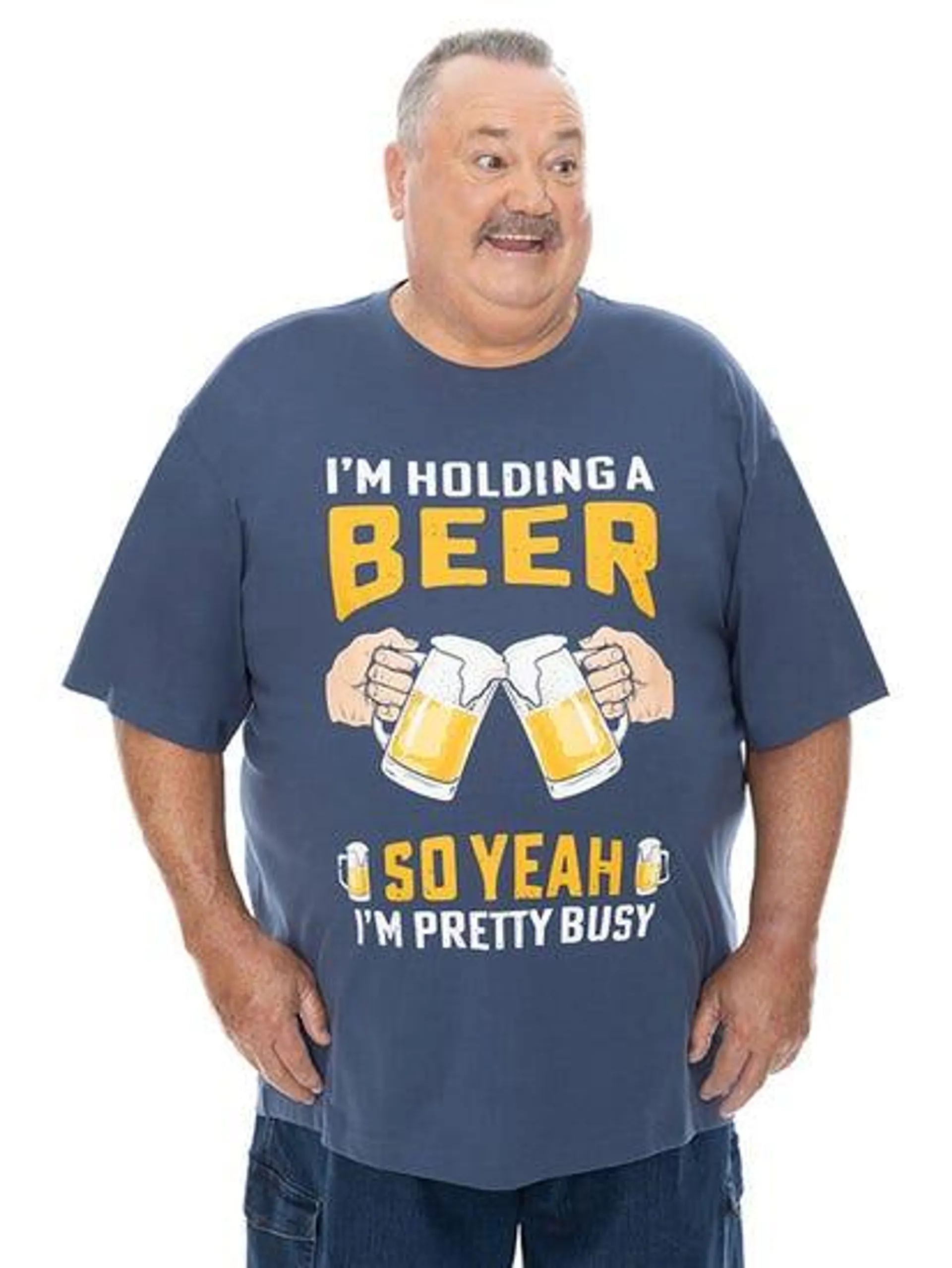 Big Mens Hold My Beer T-Shirt