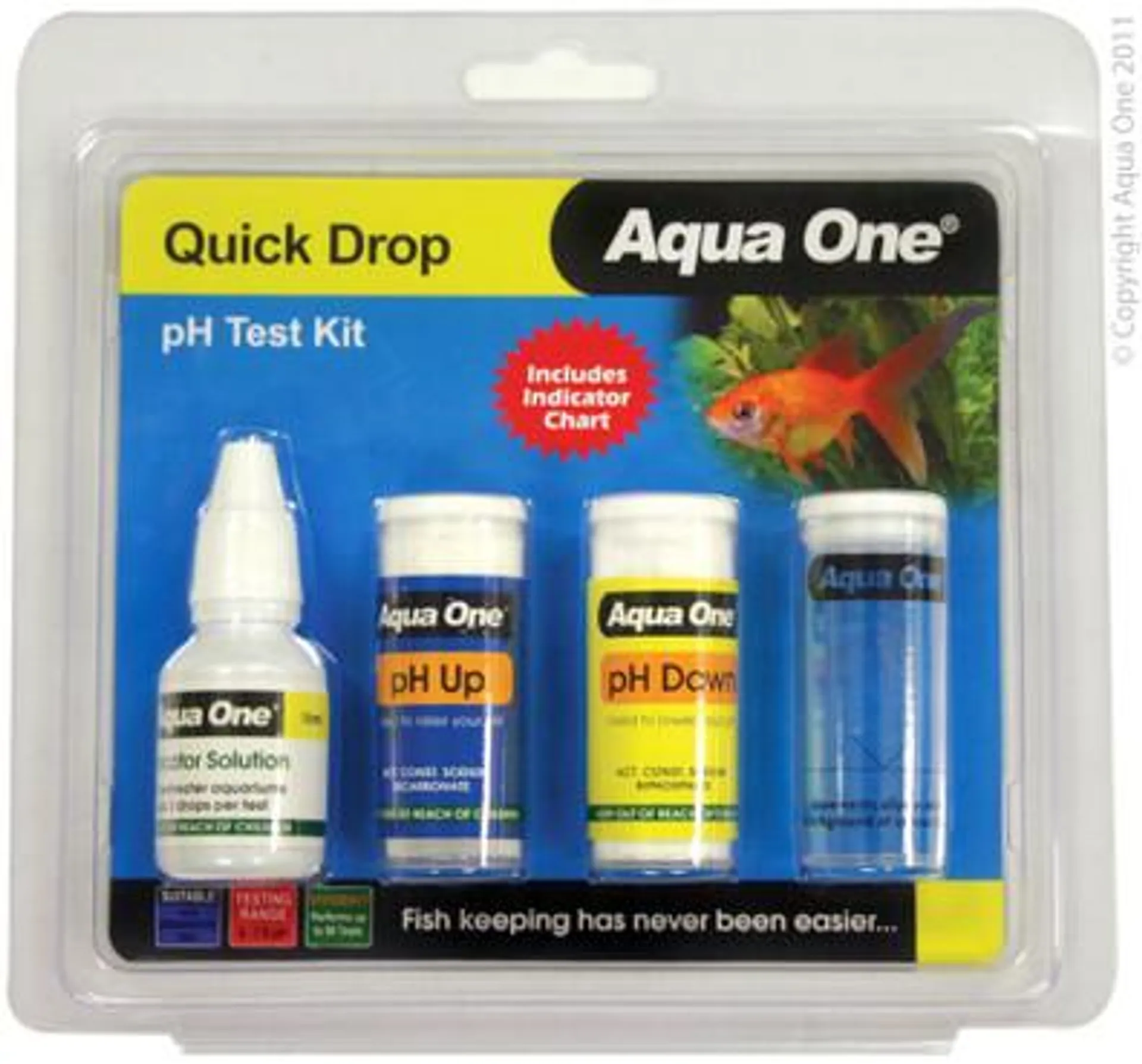 Aqua One QuickDrop pH 6 to 7.8 Test Kit