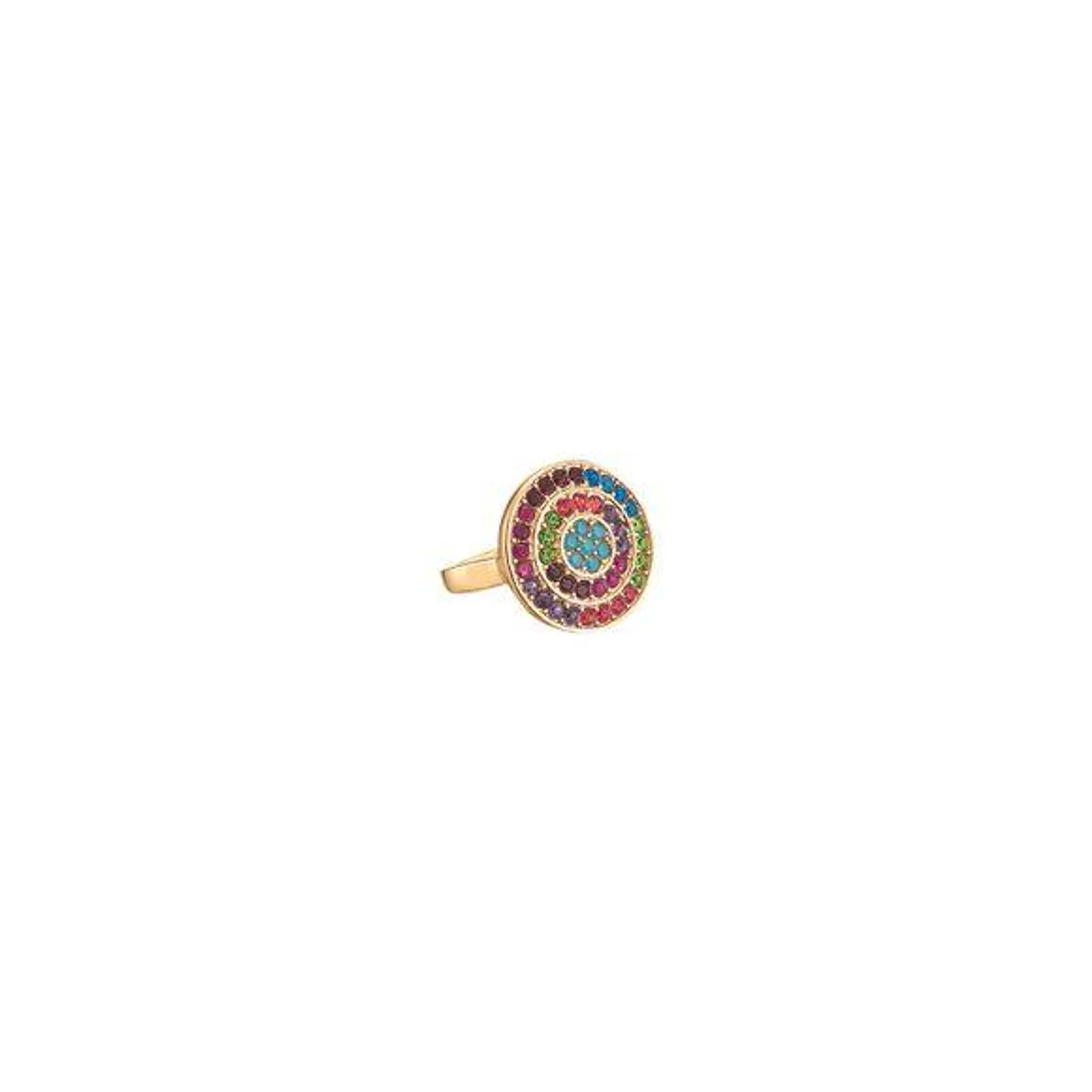 Multi Color Pave Ring