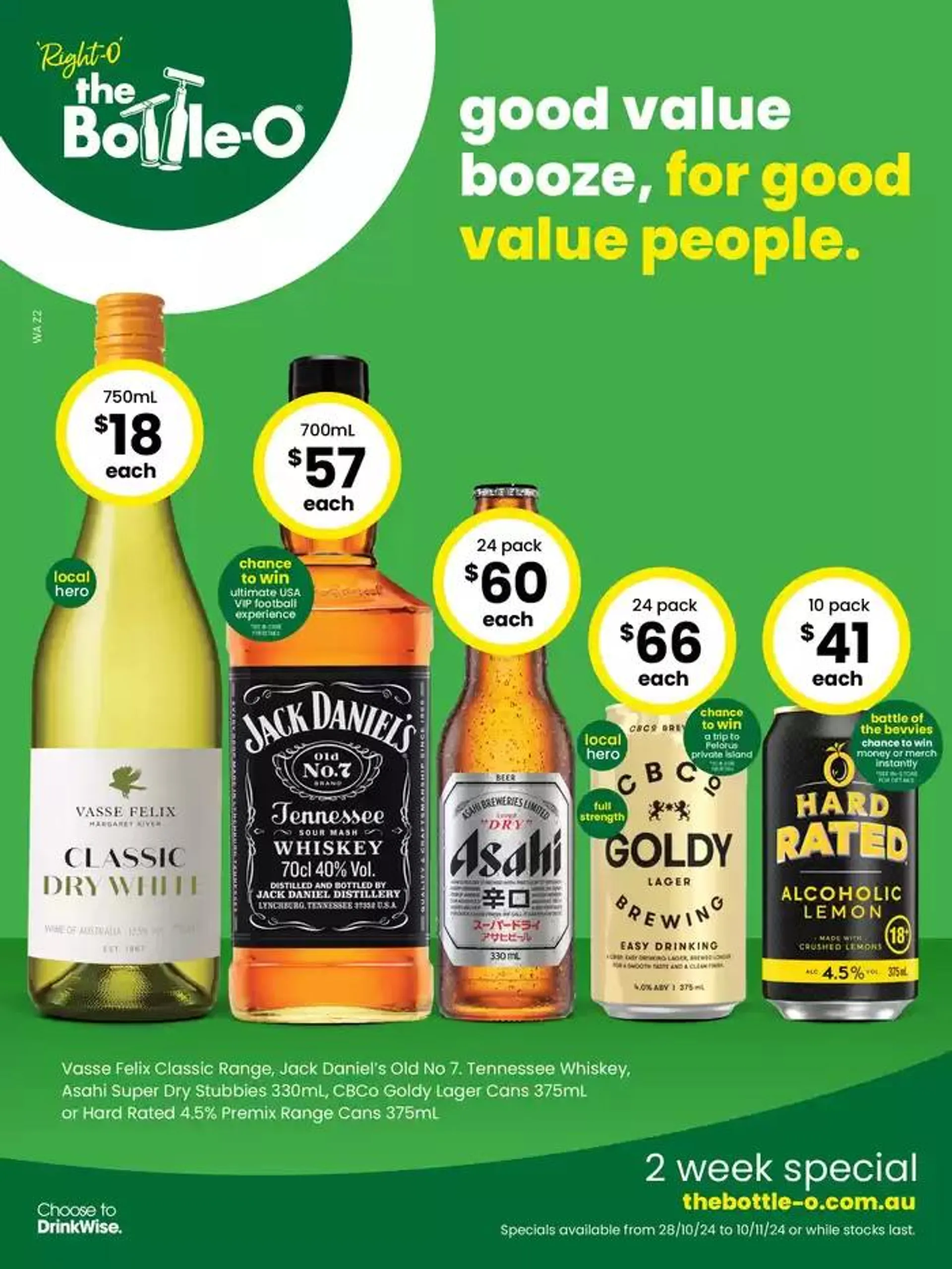 Good Value Booze, For Good Value People 28/10 - 1