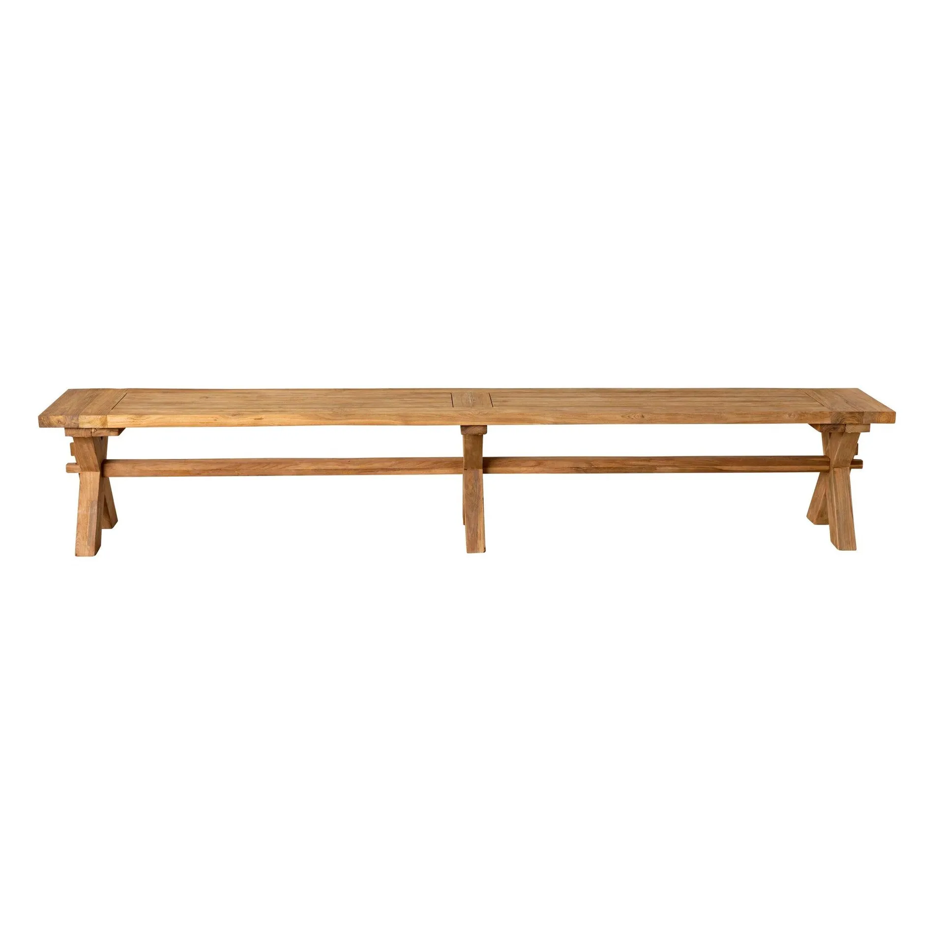 Reclaimed Teak Cross Bench 260cm