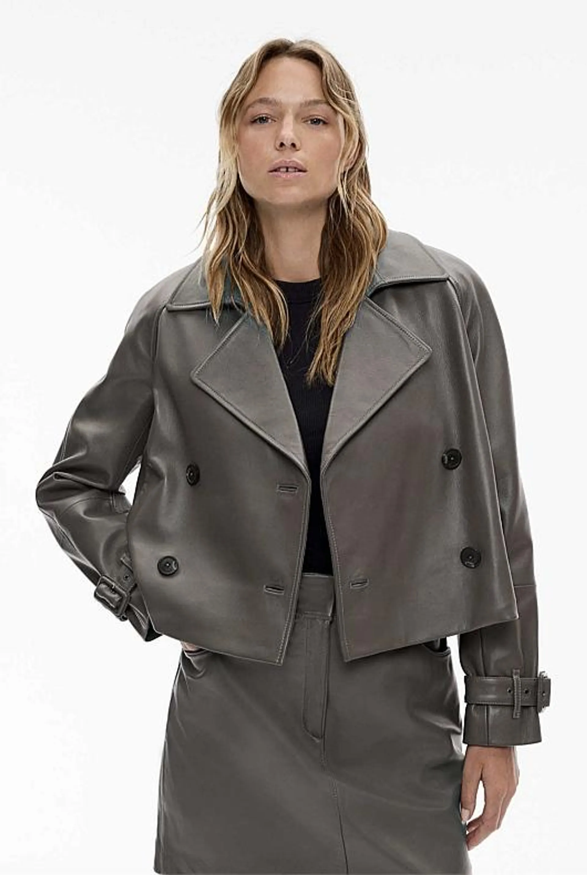 Leather Trench Jacket