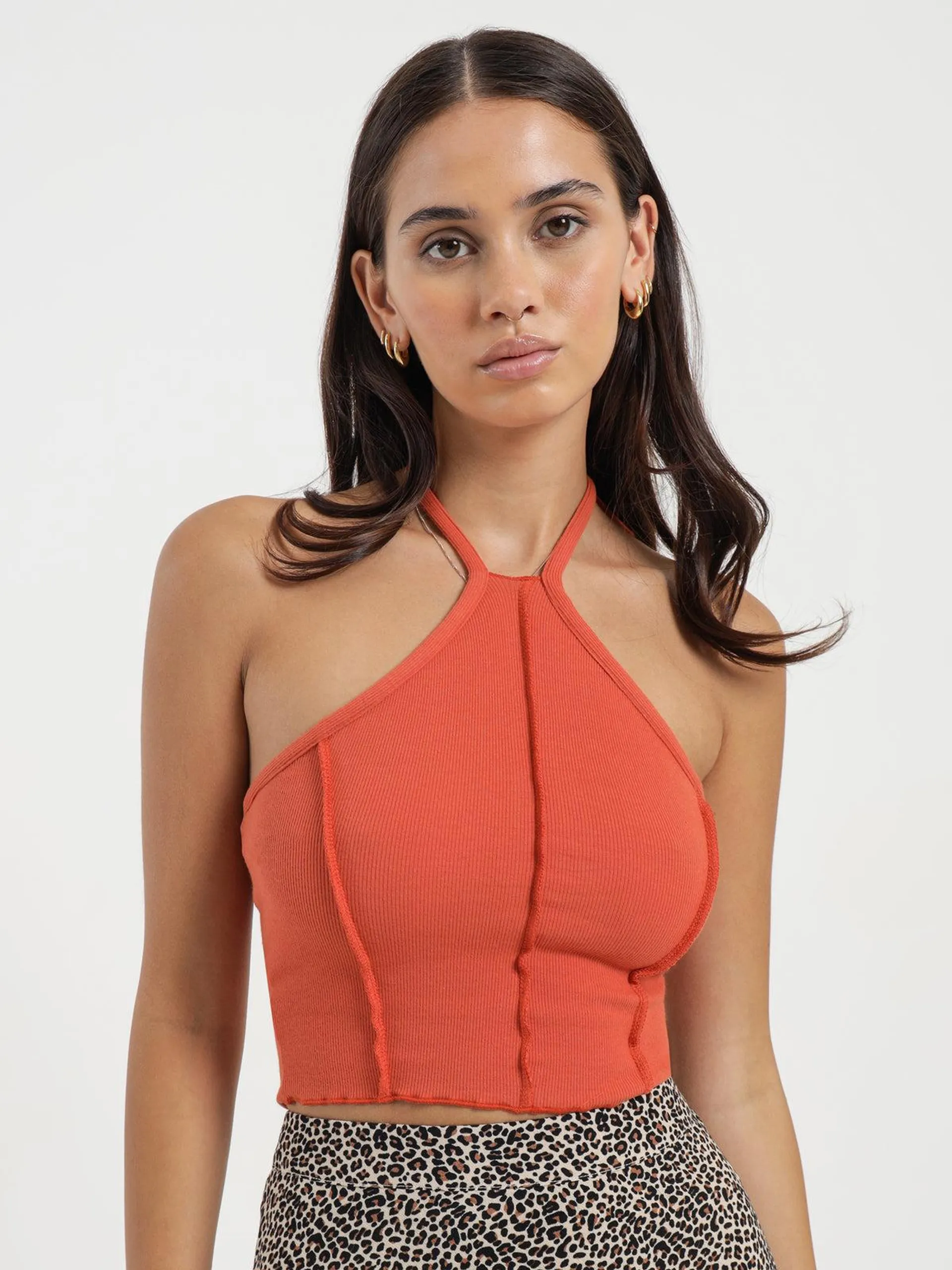 Rebel Halter Top in Paprika