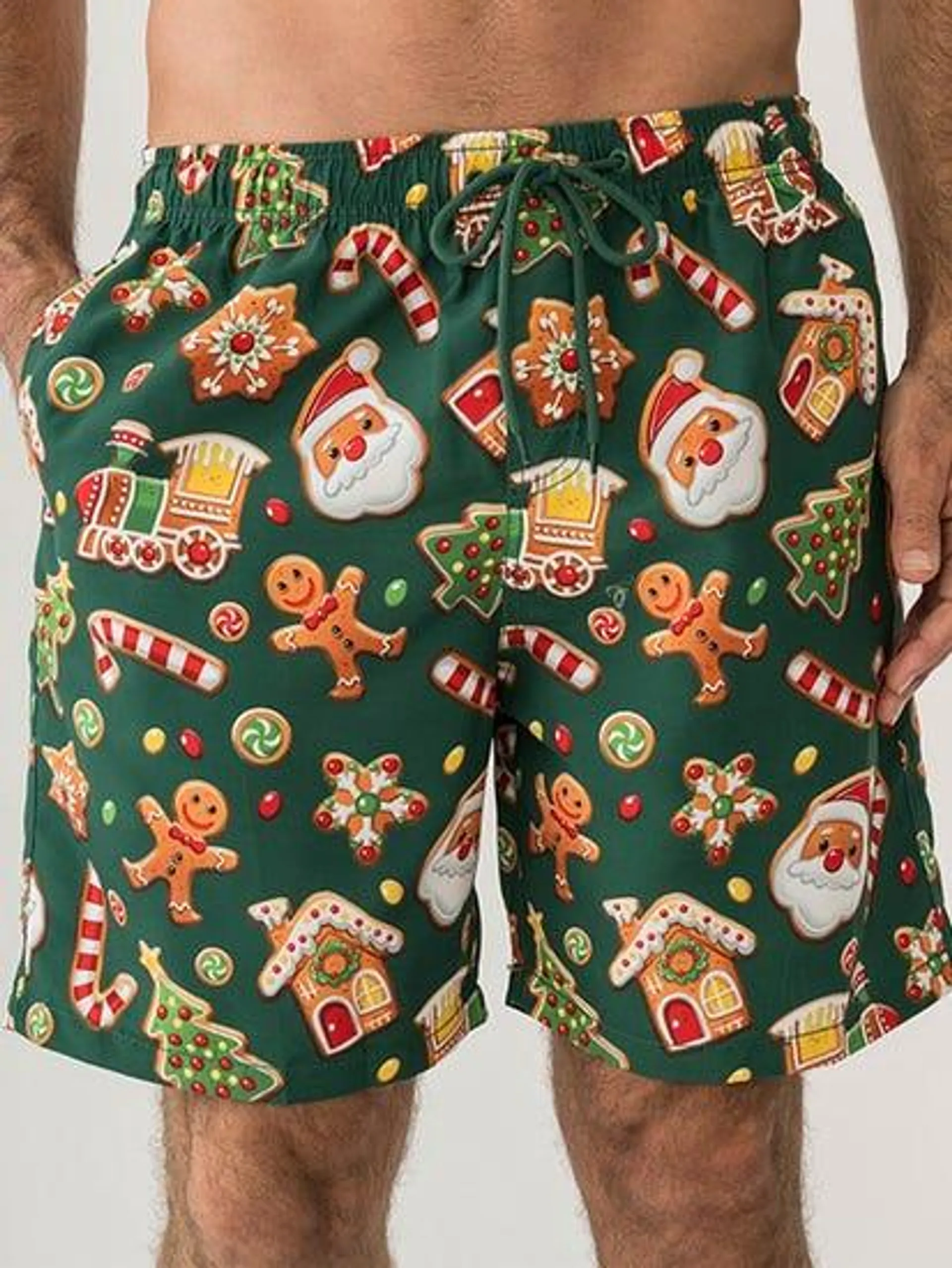 Christmas Cookies Green Shorts