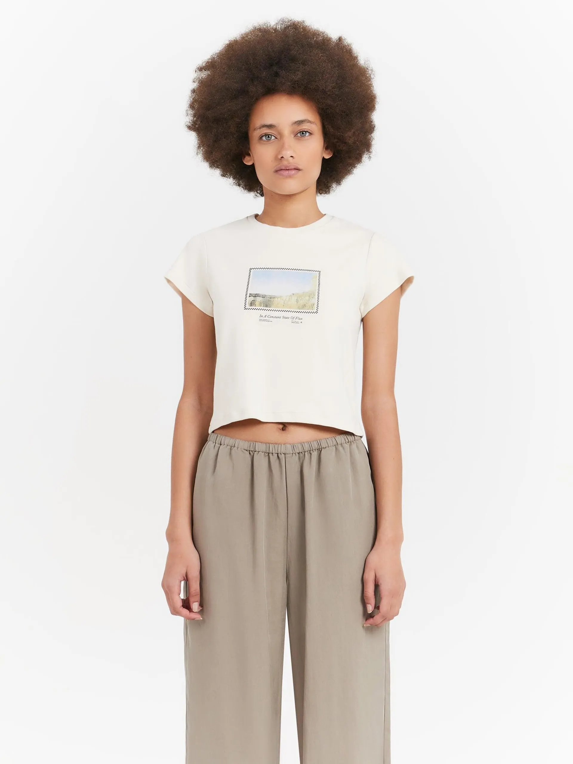 State Of Flux Mini T-Shirt in Heritage White