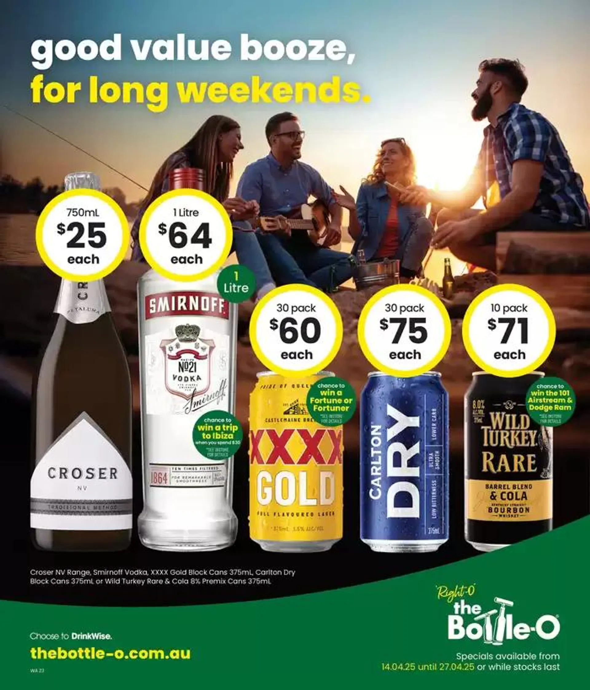 Good Value Booze, For Long Weekends. - Catalogue valid from 14 April to 27 April 2025 - page 1