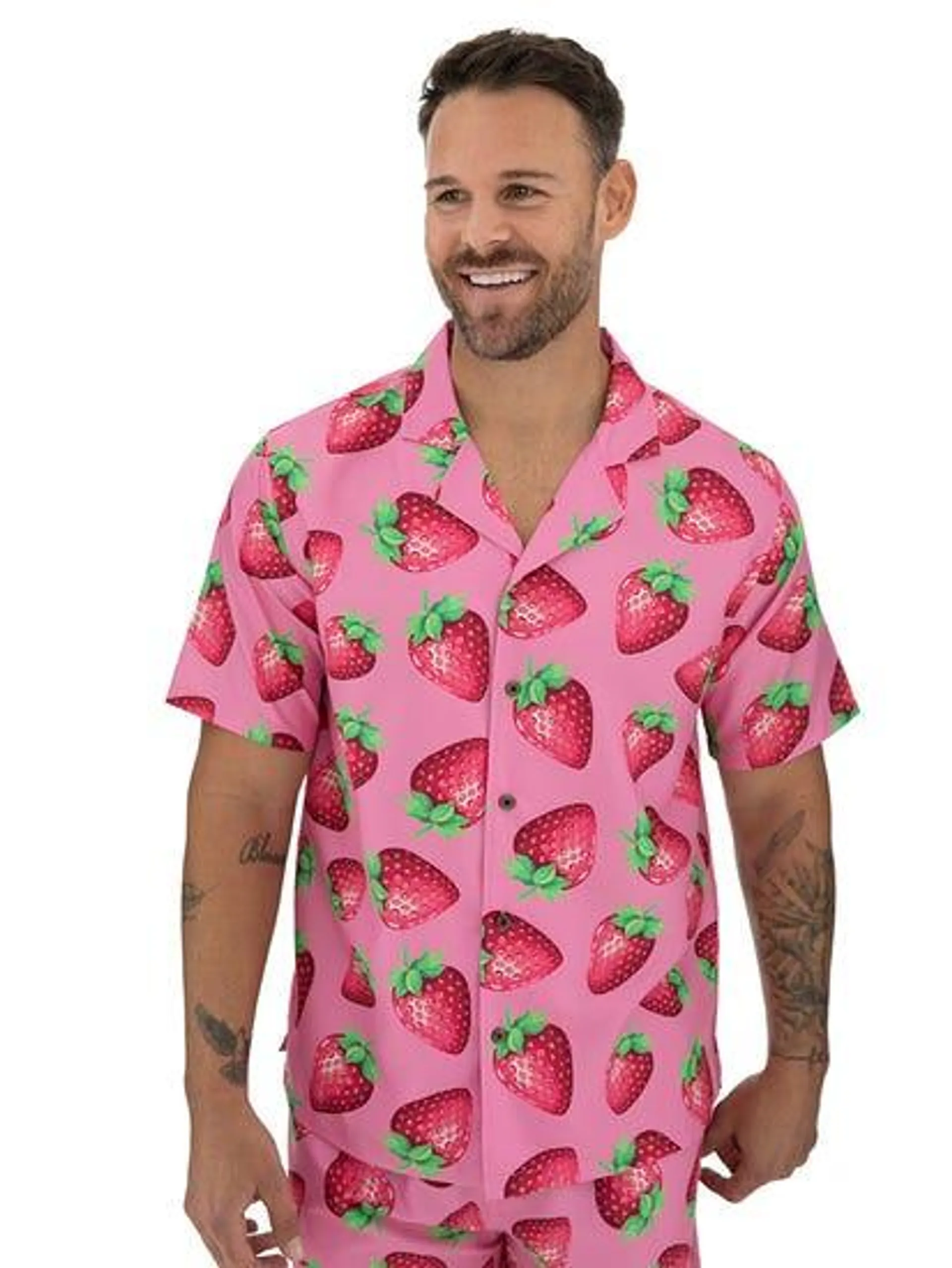 Short Sleeve Pacifica Matchy Shirt Inflatable Strawberry Pink