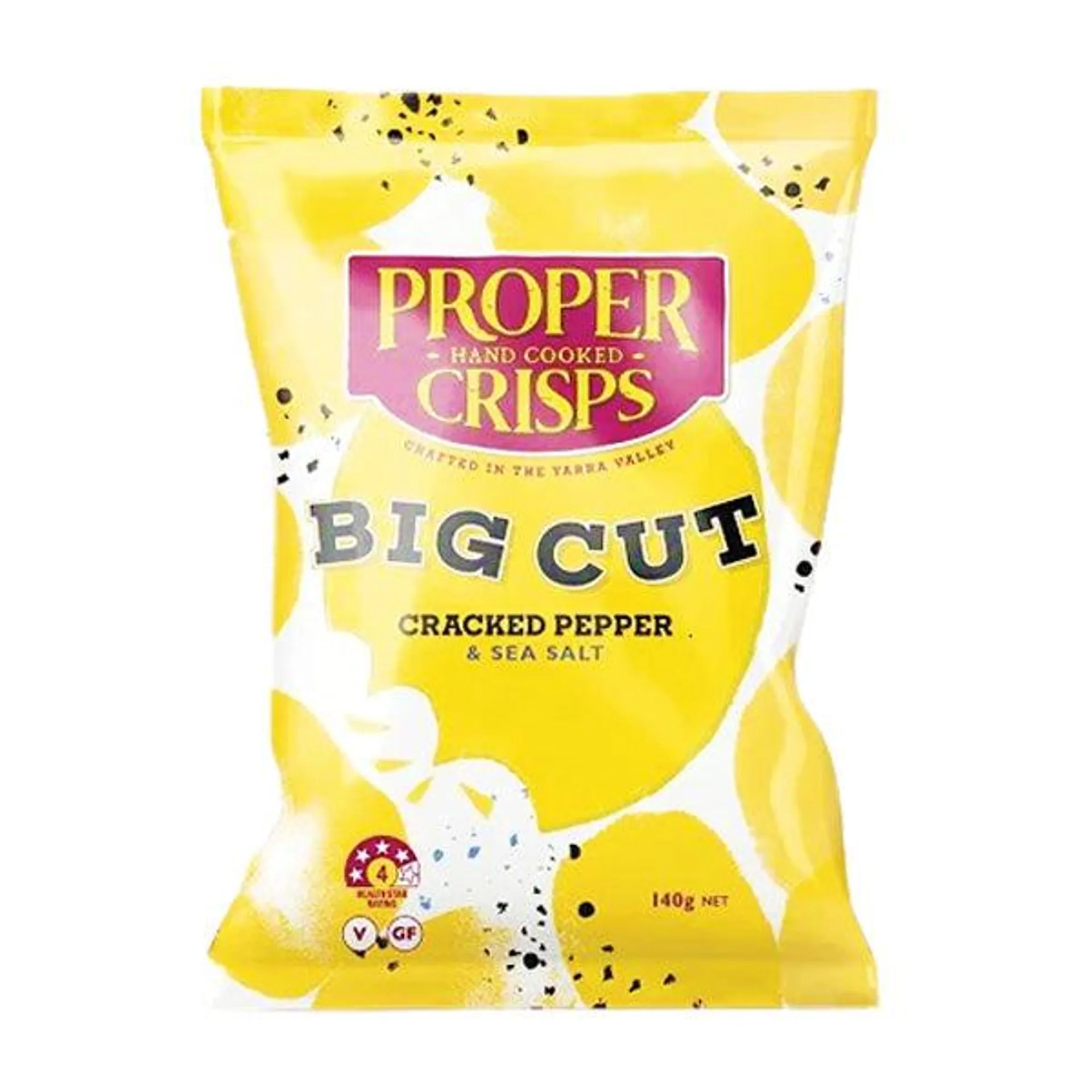 Proper Crisps Big Cut Cracked Pepper & Sea Salt 140g