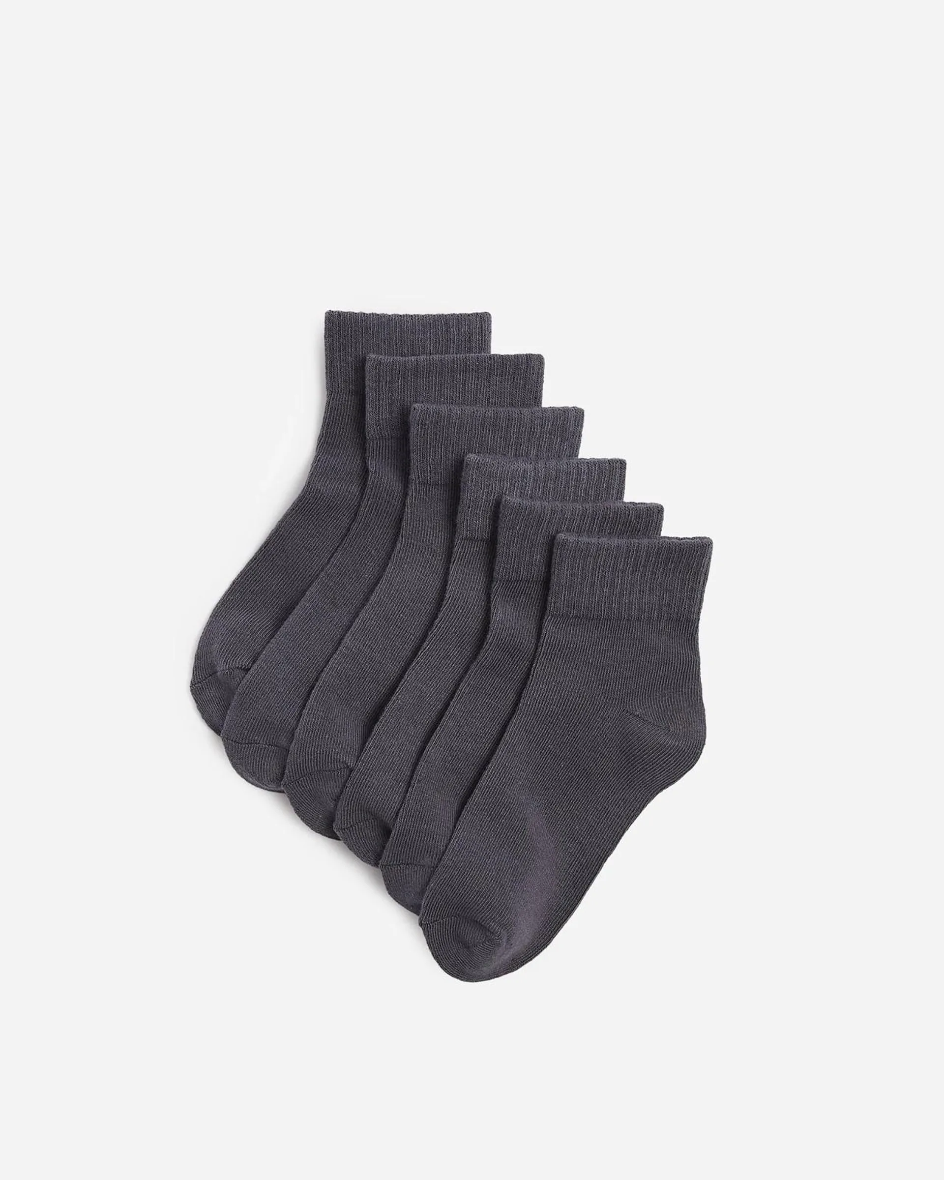 School Qtr Crew Sock 6 Pack