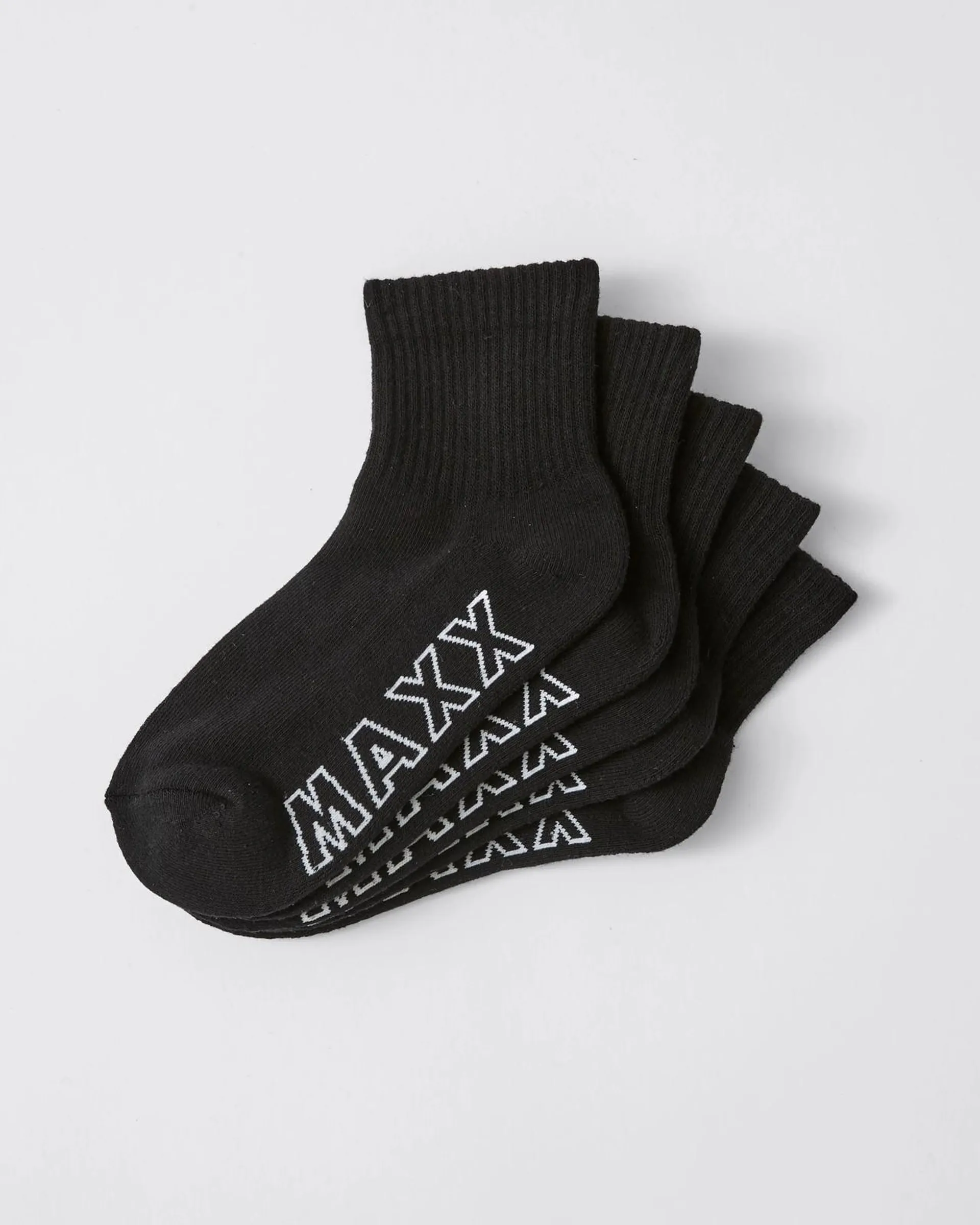 5 Pack Maxx Quarter Crew Sock