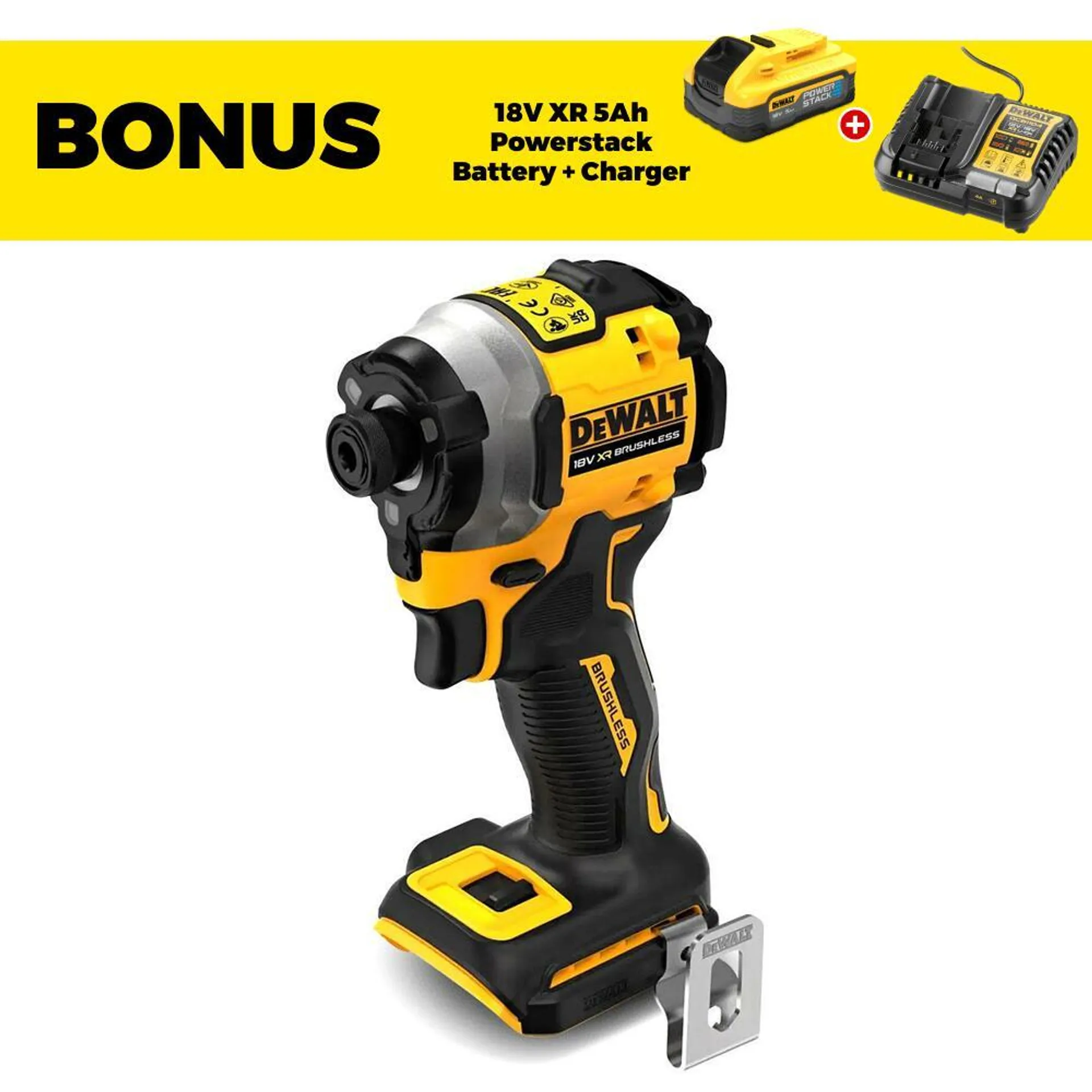 DeWalt DCF850N-XJ 18V XR Li-ion Cordless Brushless 3-Speed Compact Impact Driver - Skin Only