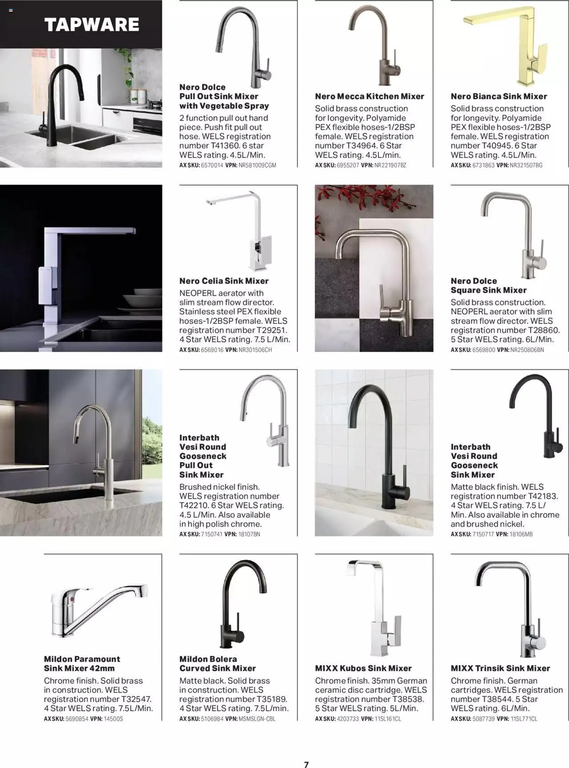 Mitre 10 Bathroom & Kitchen Selection Guide 2023 - Catalogue valid from 4 December to 31 December 2024 - page 7