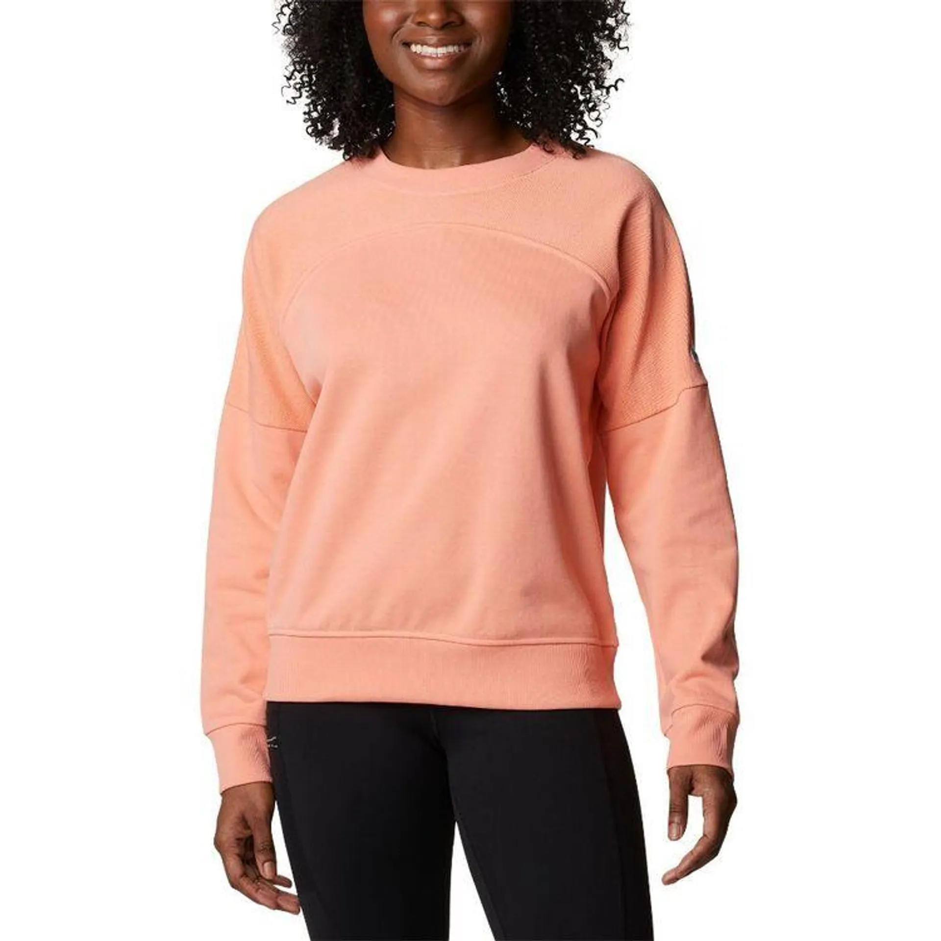 Columbia Women's Lodge™ French Terry Crew Pullover Coral Small