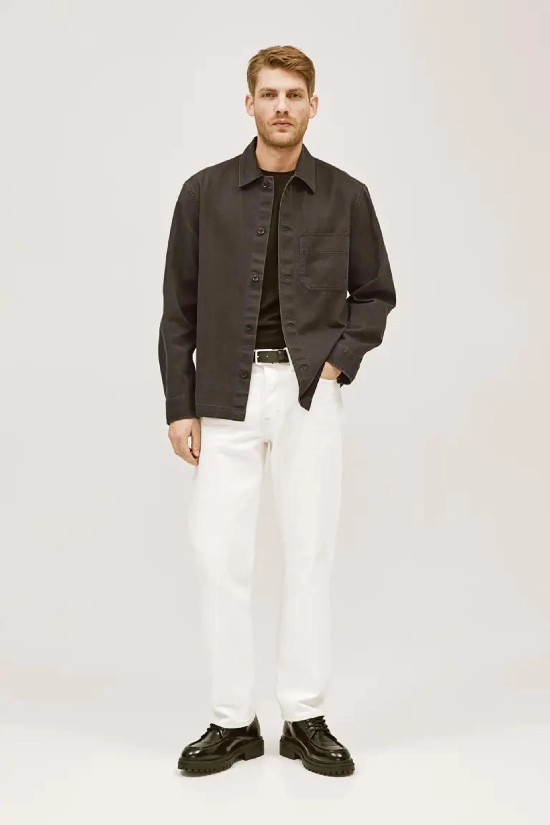 Regular Fit Twill Shirt Jacket