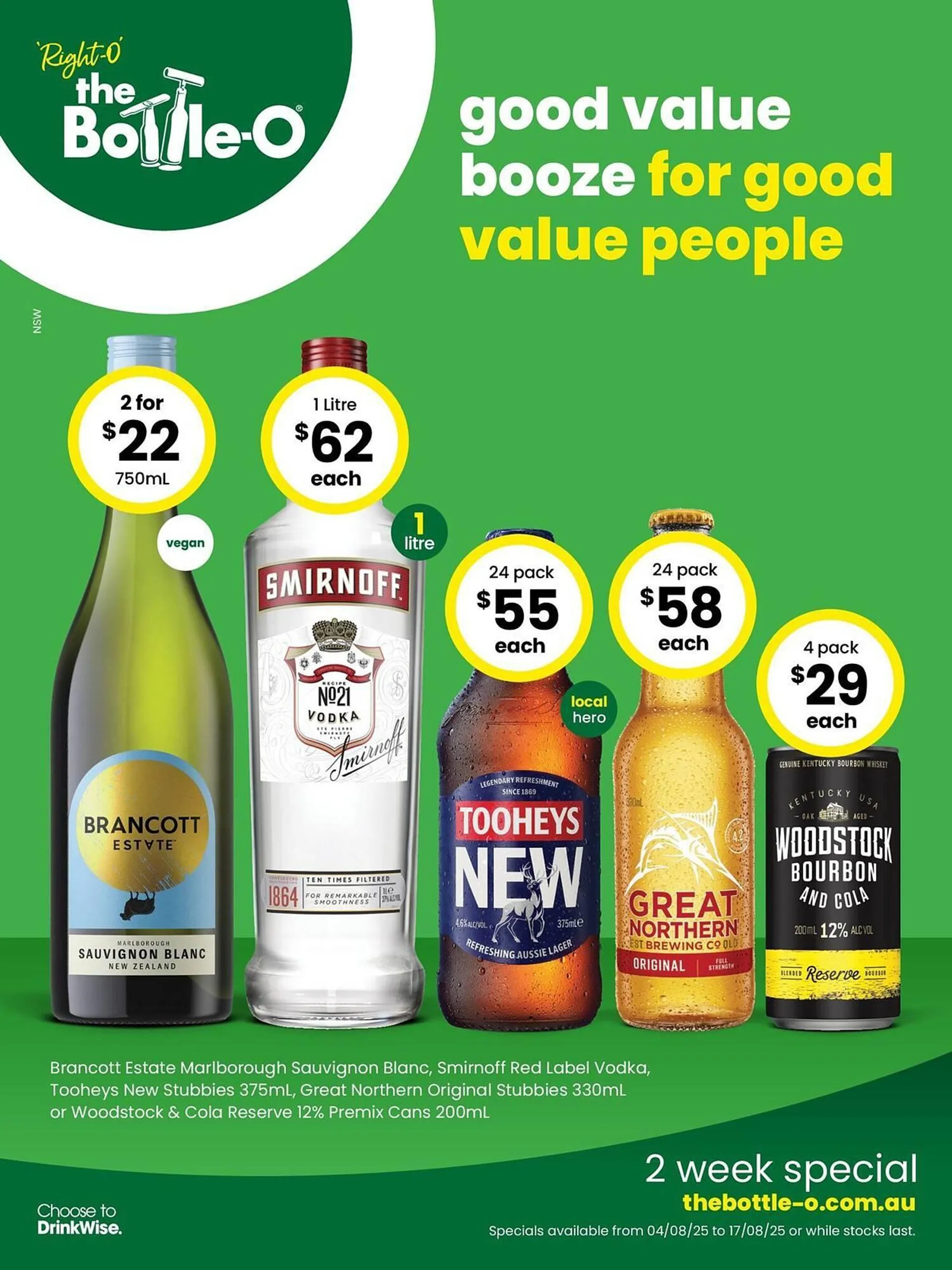 The Bottle O catalogue - Catalogue valid from 4 August to 17 August 2025 - page 1