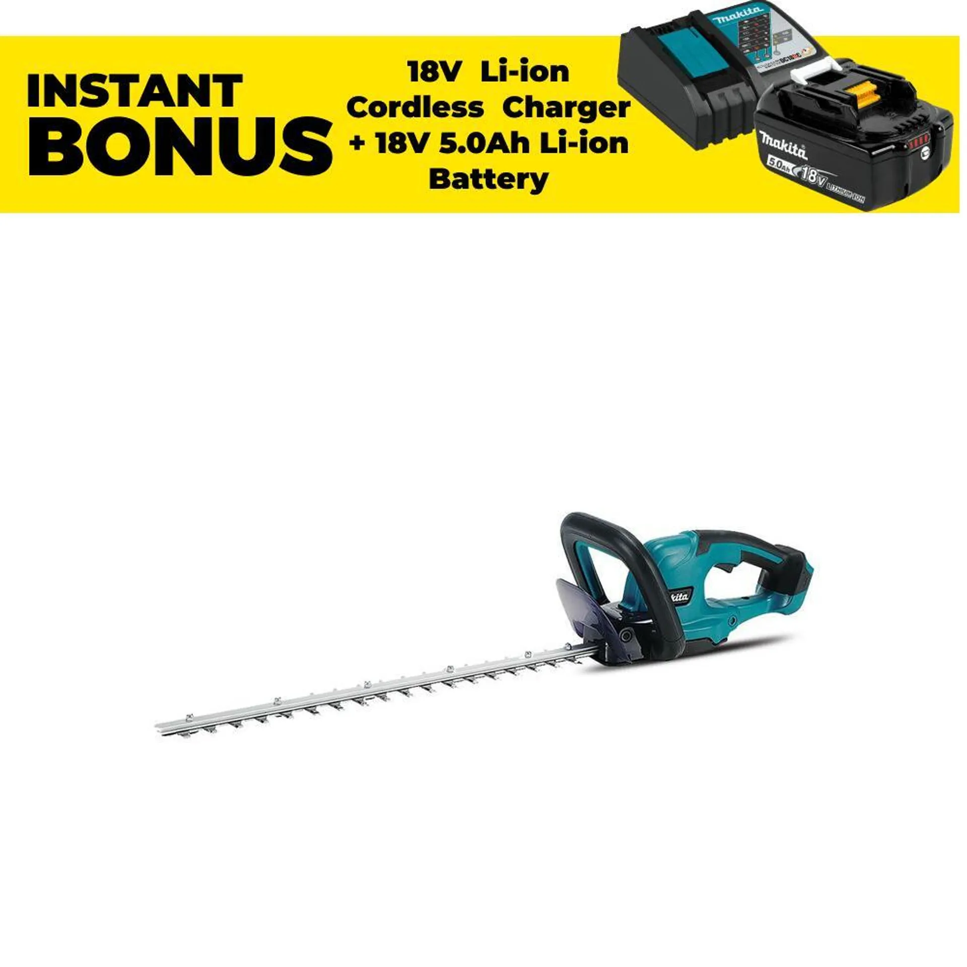 Makita DUH507Z 18V Li-ion Cordless 500mm (20") Hedge Trimmer - Skin Only