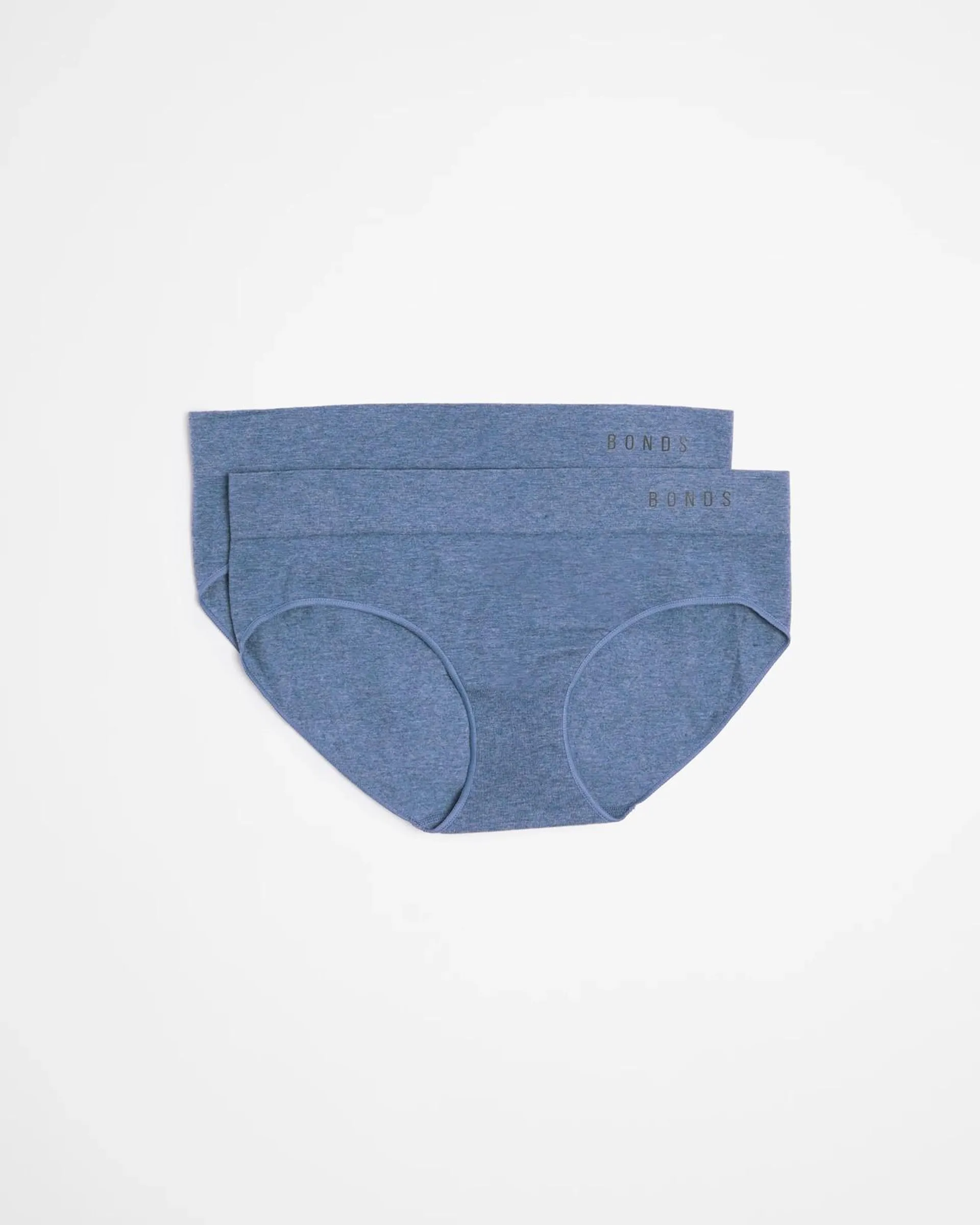 Bonds 2 Pack Seamless Midi Briefs - Denim Marle