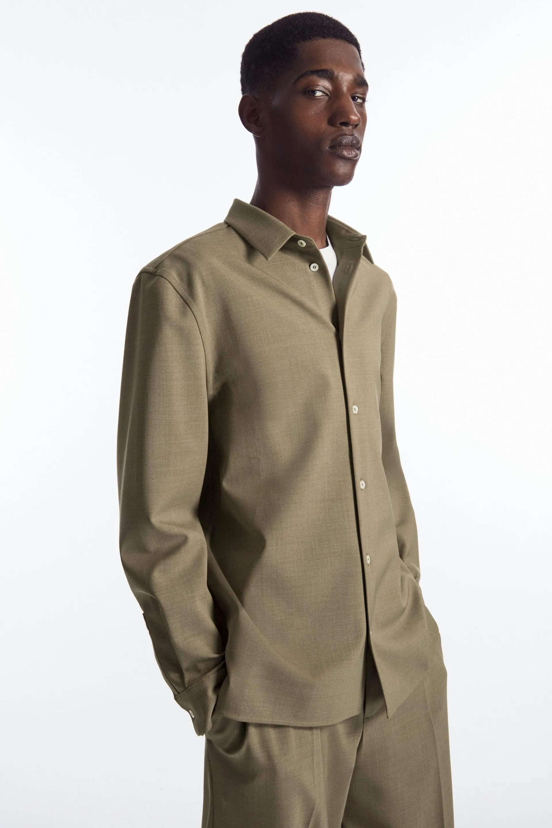 RELAXED WOOL-BLEND SHIRT