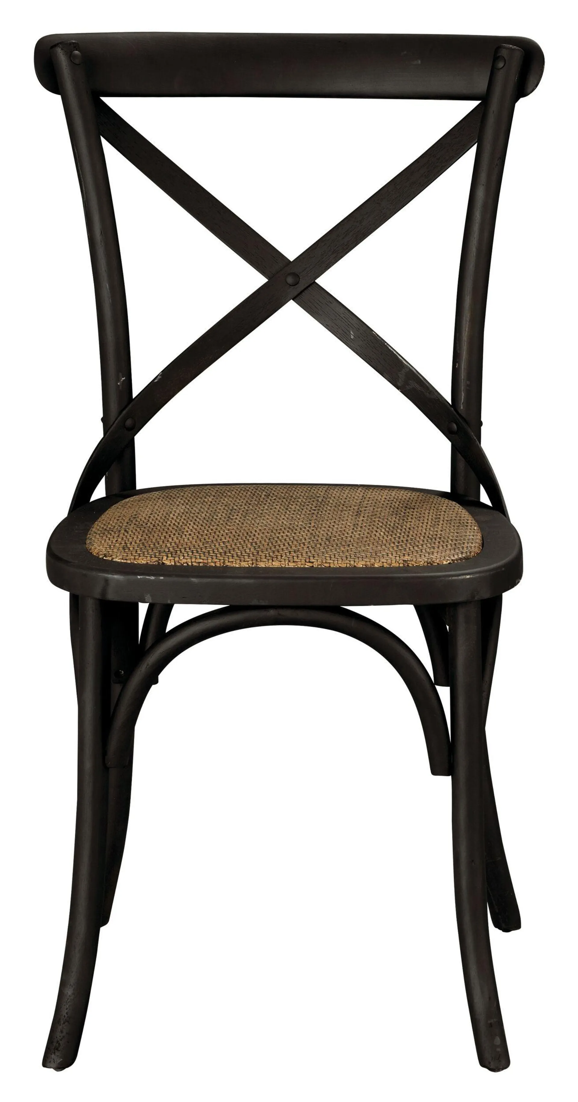 Provincial Cross Back Dining Chair Black