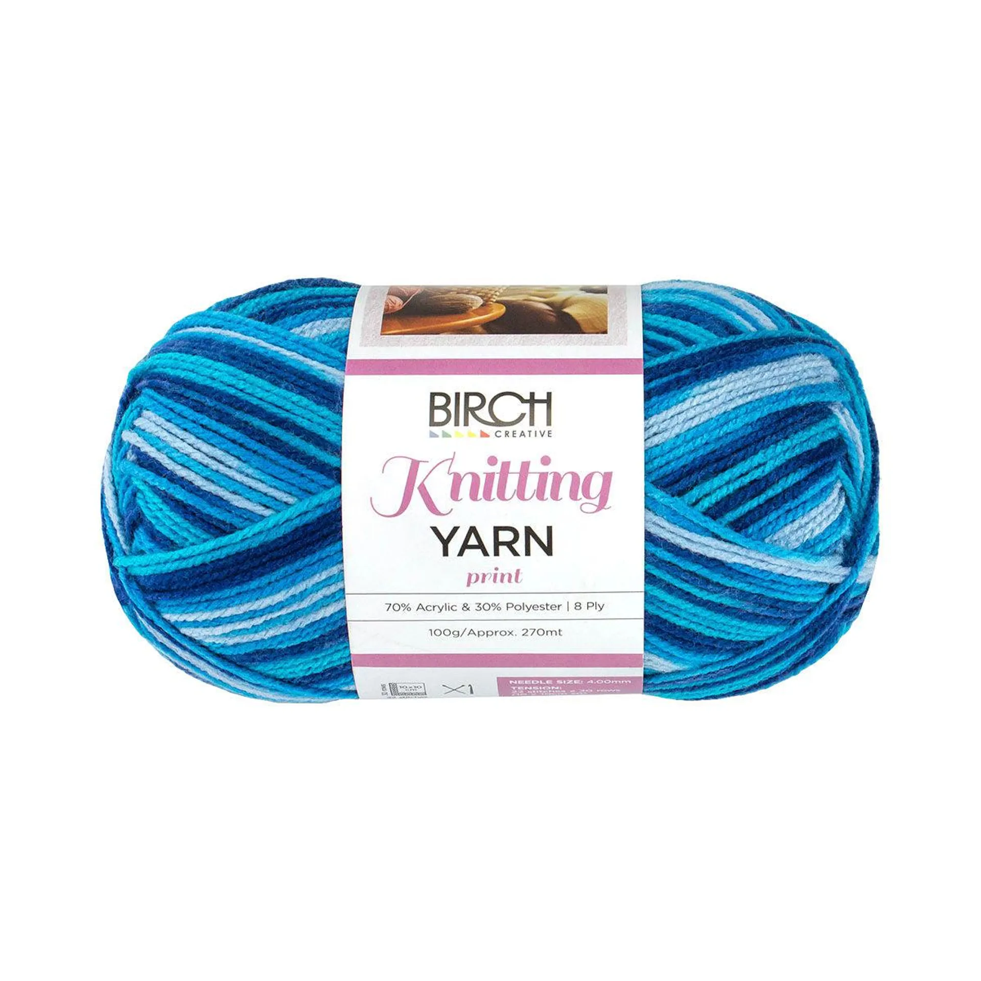 Birch Yarn Print Blue Dream 100g